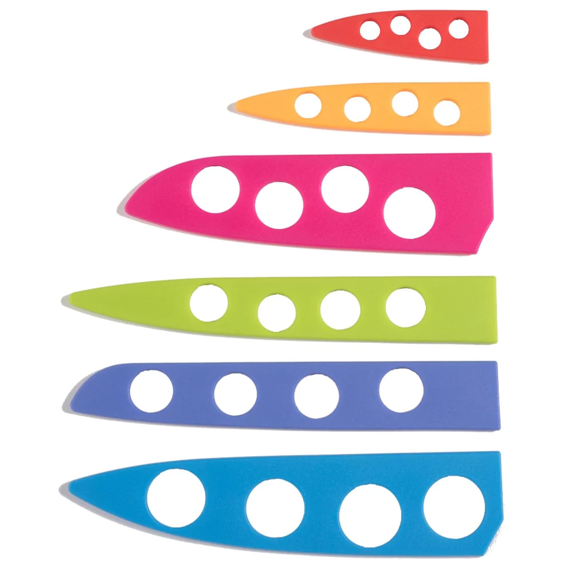 CHEF'S VISION Premium Knife Blade Covers - 6-Piece Set of Durable Knife Guards for Kitchen Knives - Protective Knife Sheaths for Safe Storage - Ideal for Chef Knives, Santoku, Paring & Bread Knives - Perfect for Home Kitchen, Restaurant & Culinary School Use