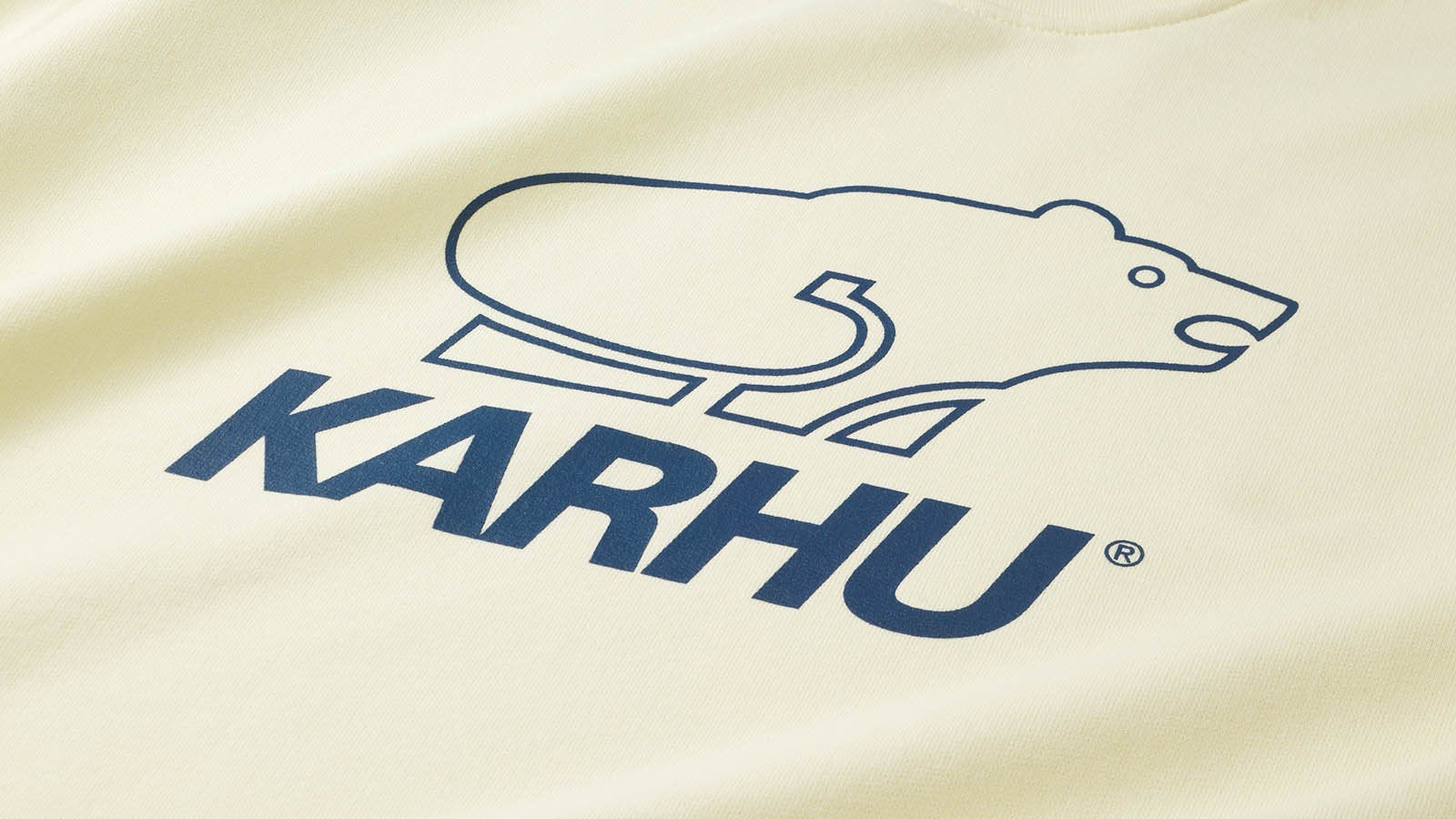 Premium Basic Logo Sweatshirt - Marshmallow White & Blue Print - Cozy Casual Wear for Everyday Comfort