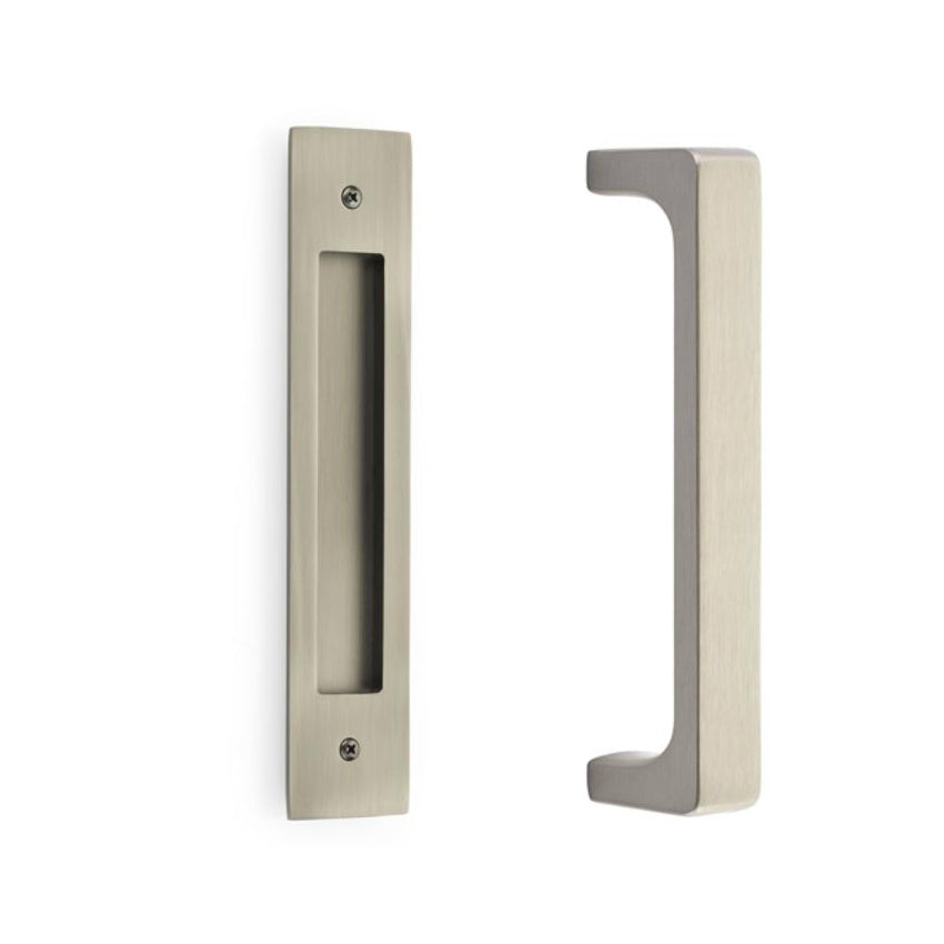 Interior Door Flush Pull and Handle Set - Front & Back Hardware for Smooth Operation | Perfect for Bedrooms, Bathrooms, and Closets