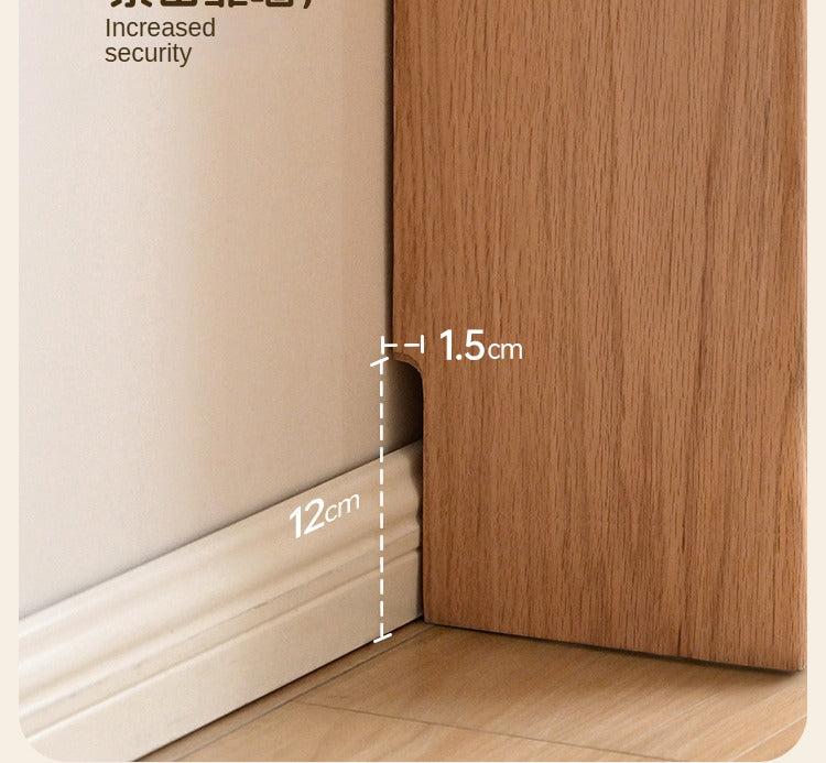 Birch Solid Wood Ultra Thin Shoe Cabinet - Space Saving Entryway Storage Organizer for Shoes, Boots & Accessories | Perfect for Small Apartments, Hallways & Closets