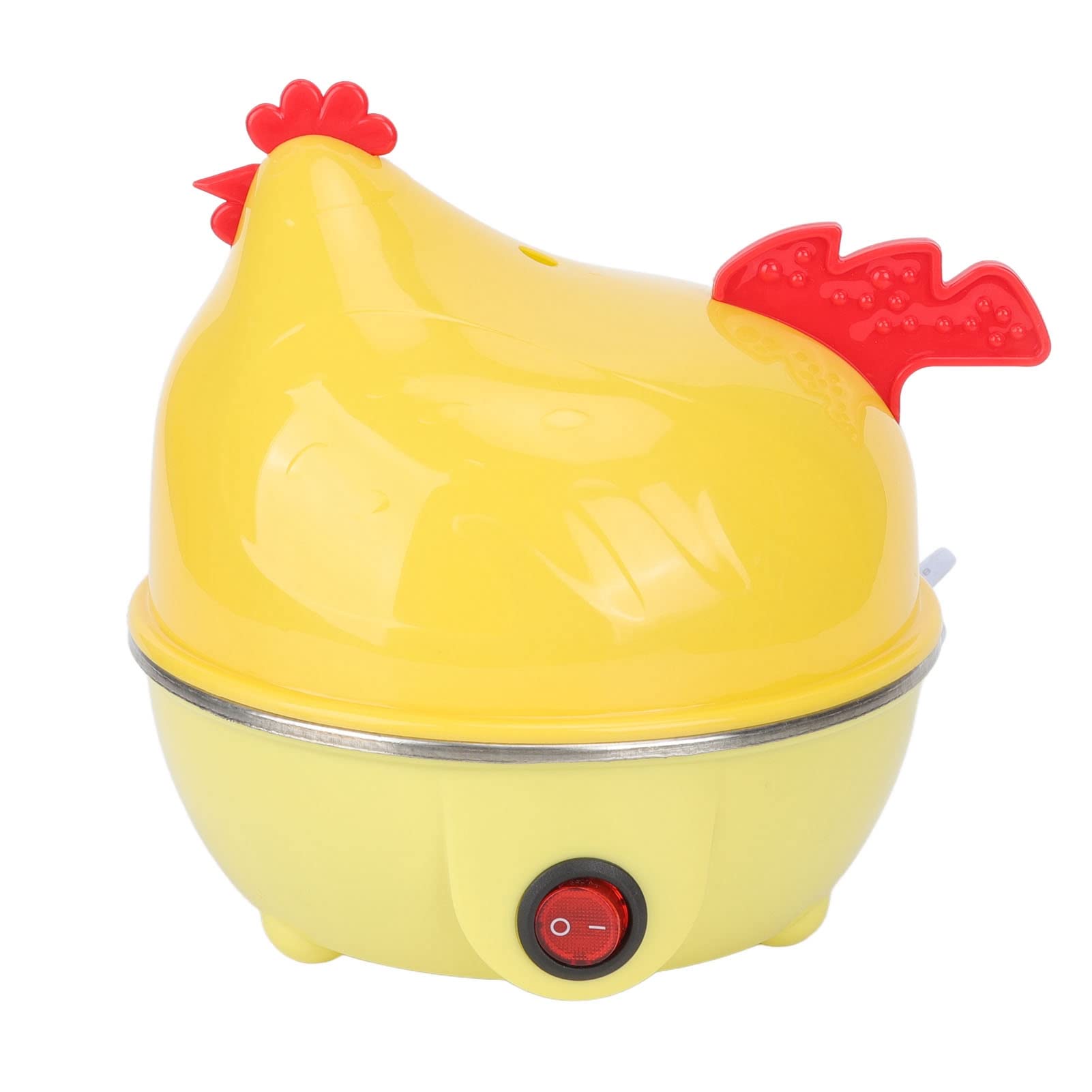 7 Egg Capacity Electric Egg Cooker - Automatic Shut Off, Fast Boiling, Multi-Function Chicken Shape Design | Perfect for Breakfast, Kitchen, Camping & Office Use