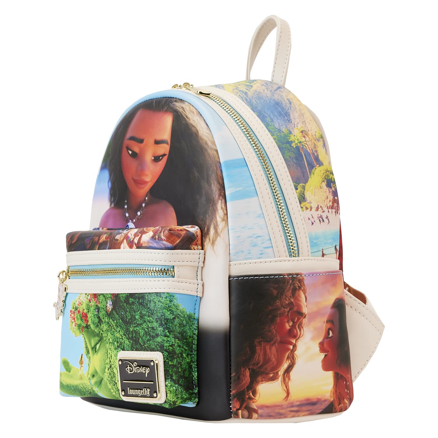 Disney Moana Princess Scene Series Mini Backpack by Loungefly - Waterproof Lightweight Daypack for Women & Teens - Perfect for School, Travel, and Disney Theme Park Visits