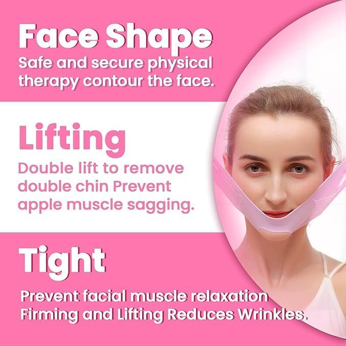 **Anti-Aging Silicone Face Mask for Women & Men – V-Lift Tightening Band for Cheek, Chin & Double Chin Reduction – Skin Firming & Slimming Facial Bandage (1 Count) – Perfect for Home Spa & Skincare Routine**