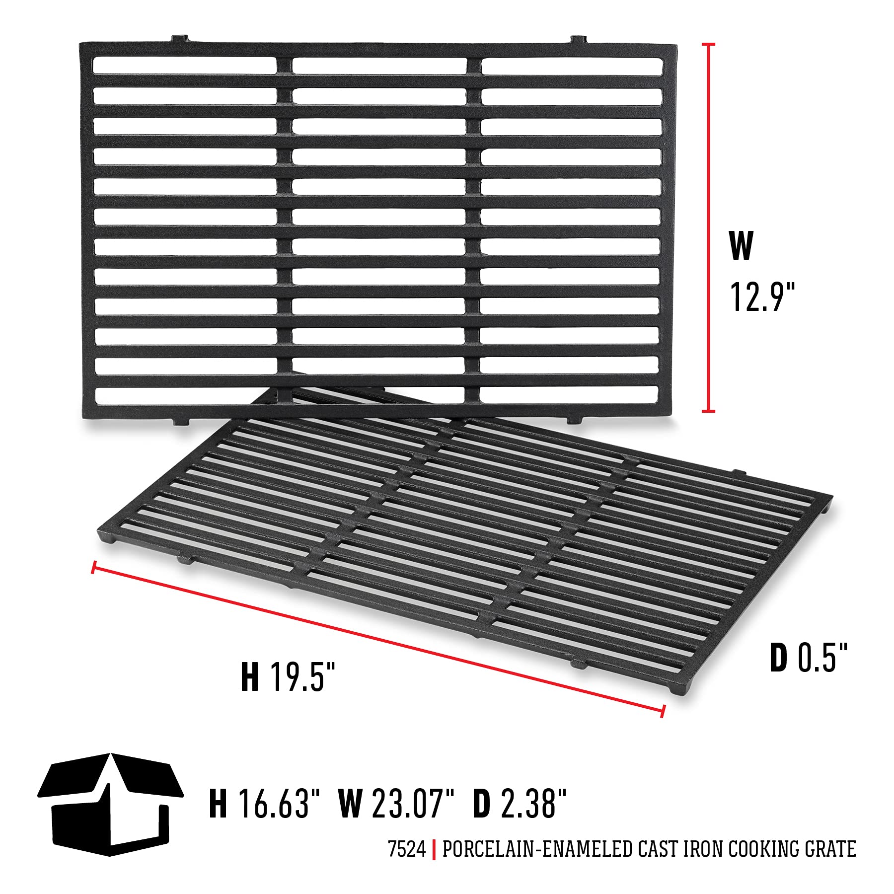 Weber Porcelain-Enameled Cast-Iron Cooking Grates - 19.5
