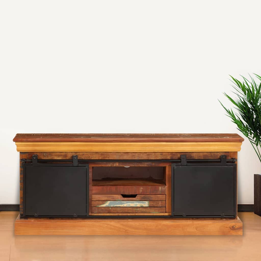 Modern TV Stand with Storage Cabinet & Shelves - 43.3