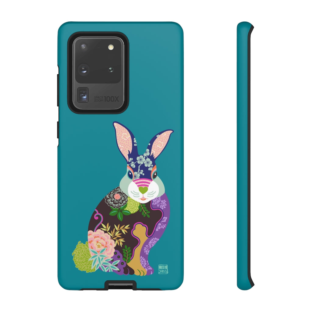 Lucky Peony Rabbit Chinese Zodiac Phone Case - Stylish & Protective Cover for iPhone & Samsung - Perfect for New Year Gifts & Daily Use