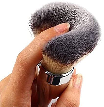 Lele® Professional Face Blush Powder Makeup Brush - Soft Synthetic Bristles, Silver Handle - Perfect for Contouring, Highlighting & Everyday Makeup Application