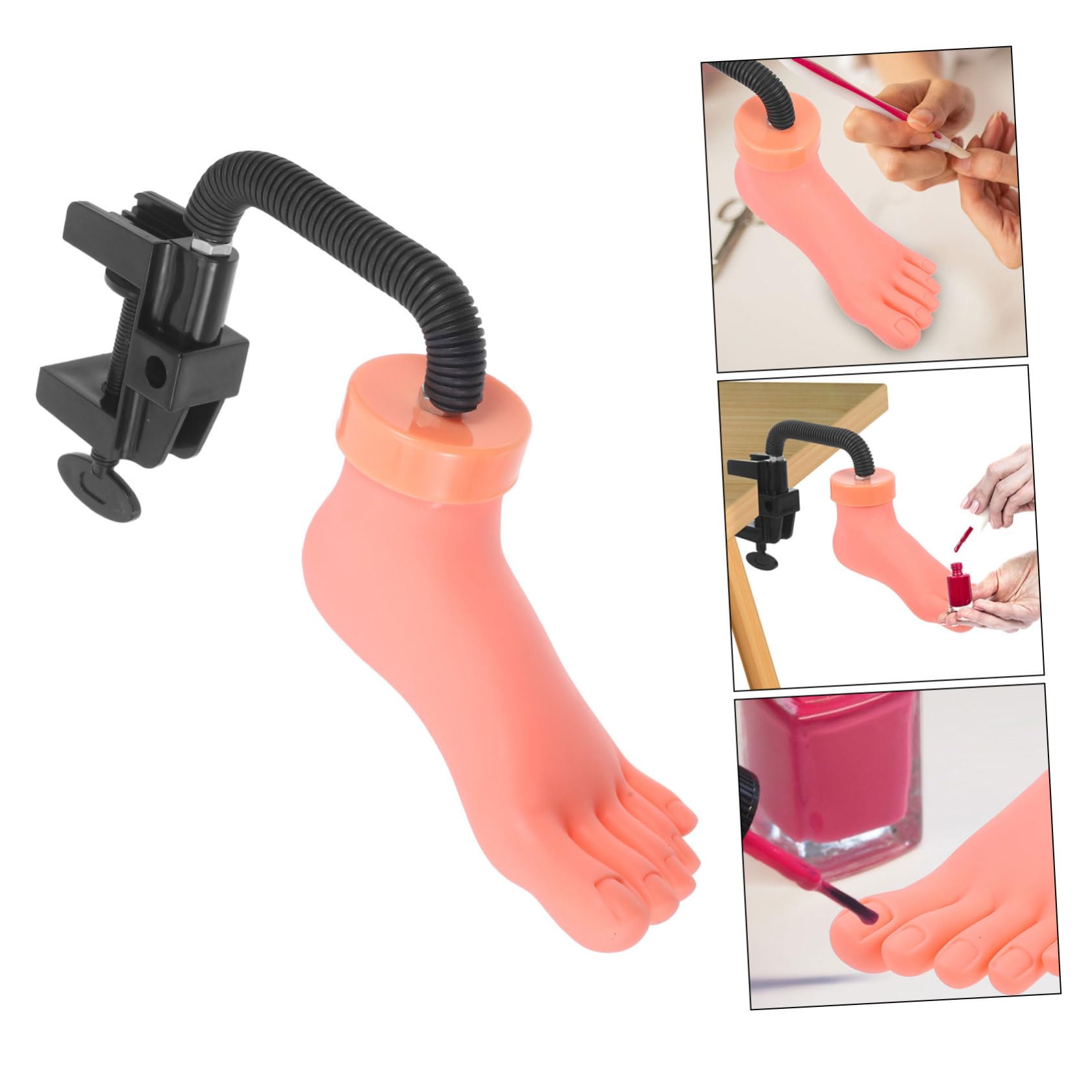 Professional Nail Art Training Mannequin Foot - Bendable Fake Toe Model for Salon Practice & Nail Art Design - Perfect for Beginners, Students & Professionals (Pink) | Ideal for Nail Tech Training, DIY Nail Art & Salon Demonstrations