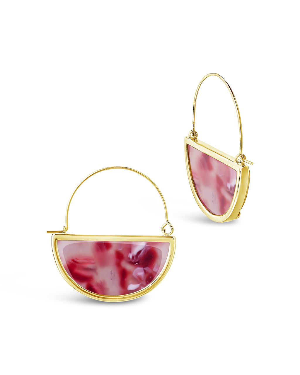 Handmade Resin Half Moon Dangle Earrings for Women - Boho Chic Statement Jewelry - Perfect for Parties, Weddings & Everyday Wear