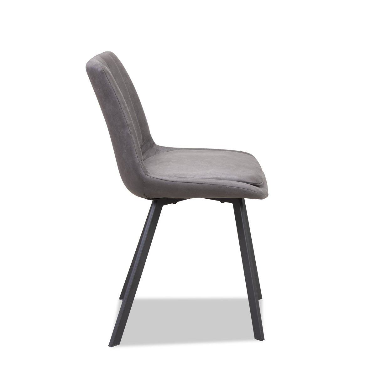 Premium Charcoal Side Chairs Set of 2 - Modern Dining Room Chairs for Kitchen, Living Room & Office (Open Box)