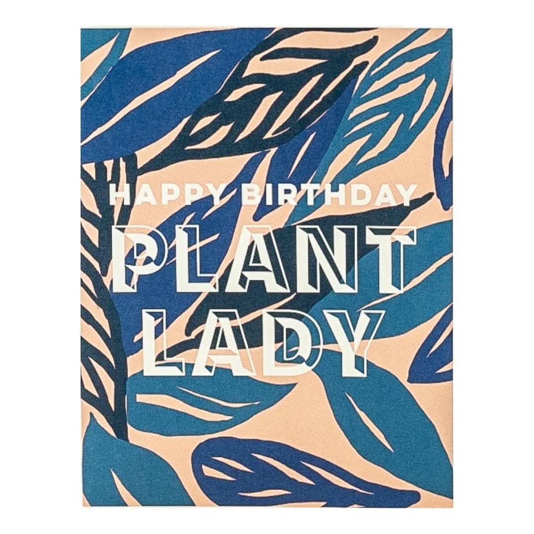 Happy Birthday Plant Lady Card - Funny Botanical Greeting Card for Women, Gardeners & Plant Lovers - Perfect for Birthdays, Mother's Day & Housewarming Gifts