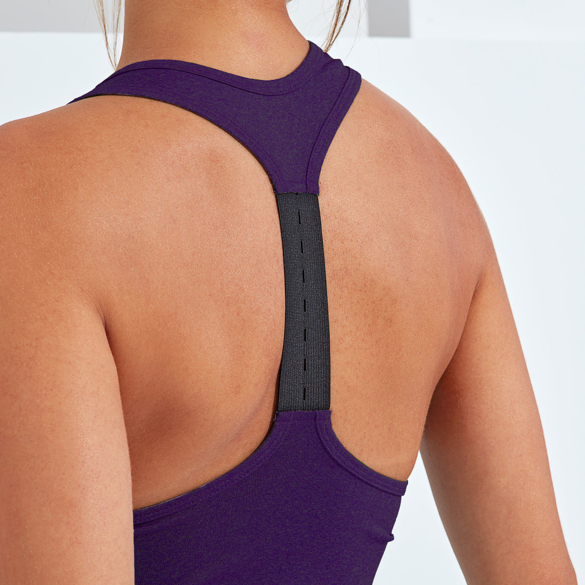 Purple Performance Strap Back Vest for Women - Lightweight Running & Workout Top for Gym, Yoga & Outdoor Activities