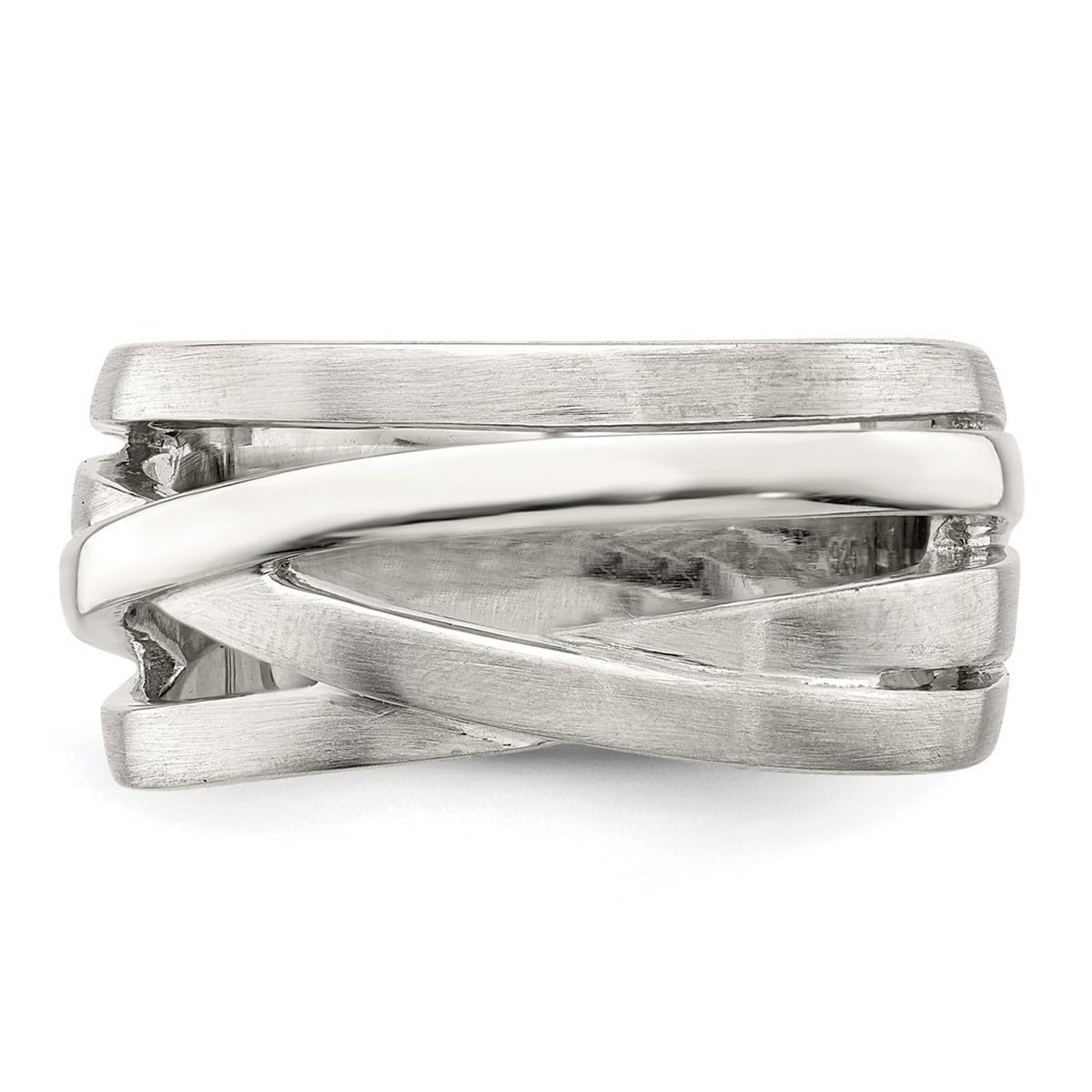 925 Sterling Silver Solid Polished Brushed Ring for Women - Elegant Everyday Jewelry, Wedding Band, Anniversary Gift, Fashion Accessory