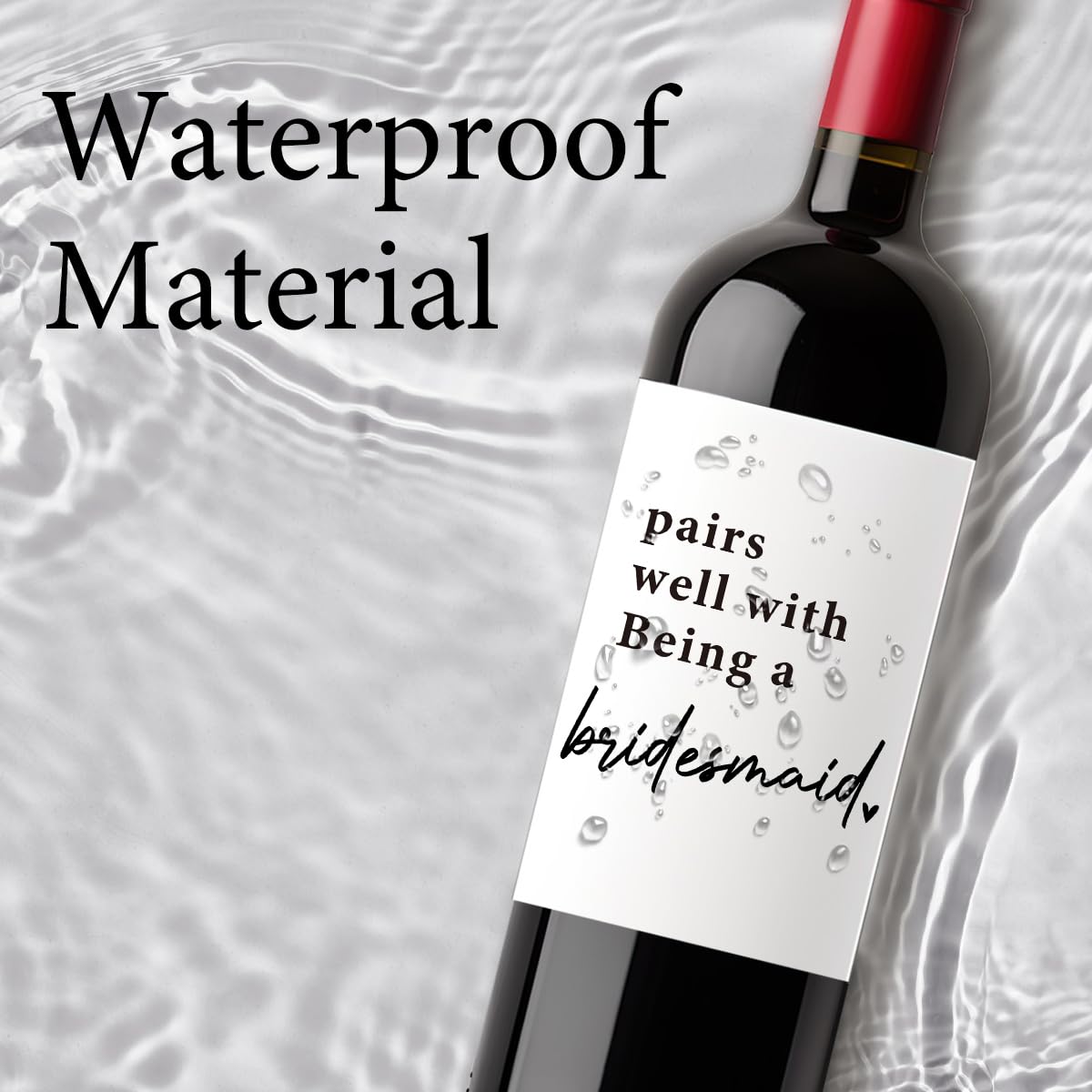 8 Pcs Bridesmaid Wine Labels - Perfect for Bridesmaid Proposal Gifts, Bridal Shower Favors & Wedding Party Decor - 