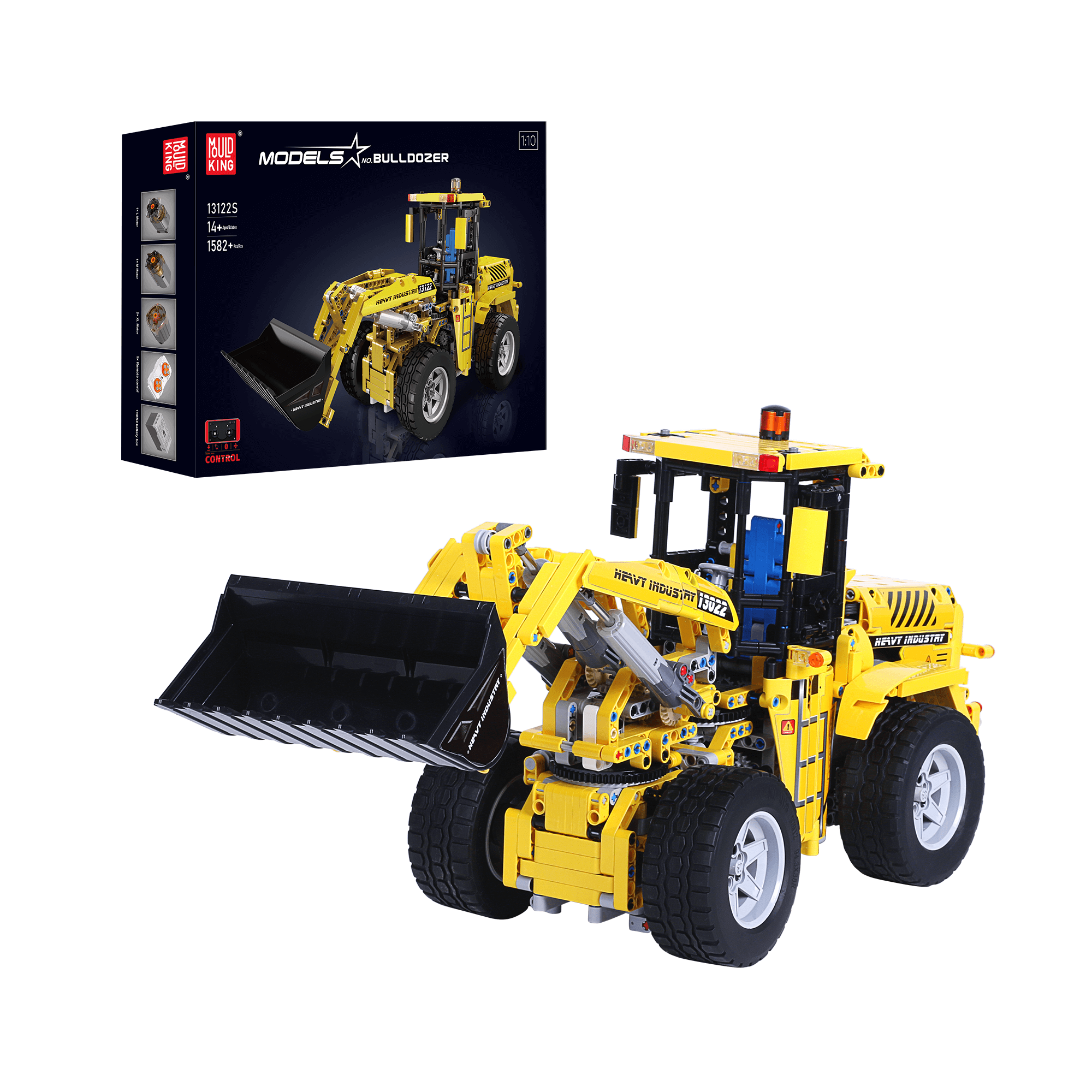Mould King 13122S 1582 Pcs Remote Control Construction Truck Building Blocks Set - STEM Educational Toy for Kids & Adults | Perfect for Birthday Gifts & DIY Engineering Projects