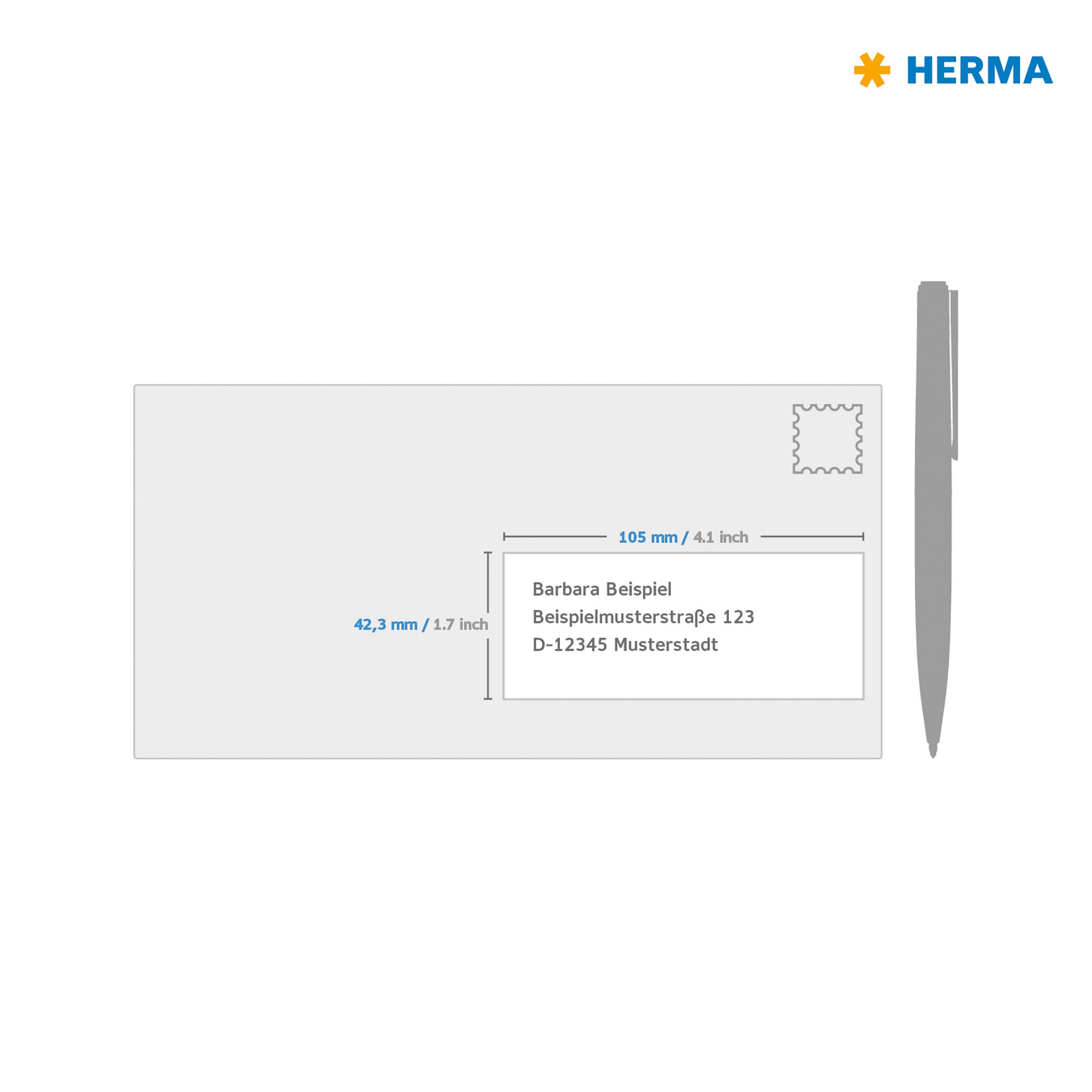 HERMA 5061 Self Adhesive Color Labels - 280 Blank Removable Stickers (14 per A4 Sheet, 20 Sheets) 105x42.3mm - Compatible with Laser & Inkjet Printers - Green Colored Labels for Office Organization, Mailing & Product Labeling
