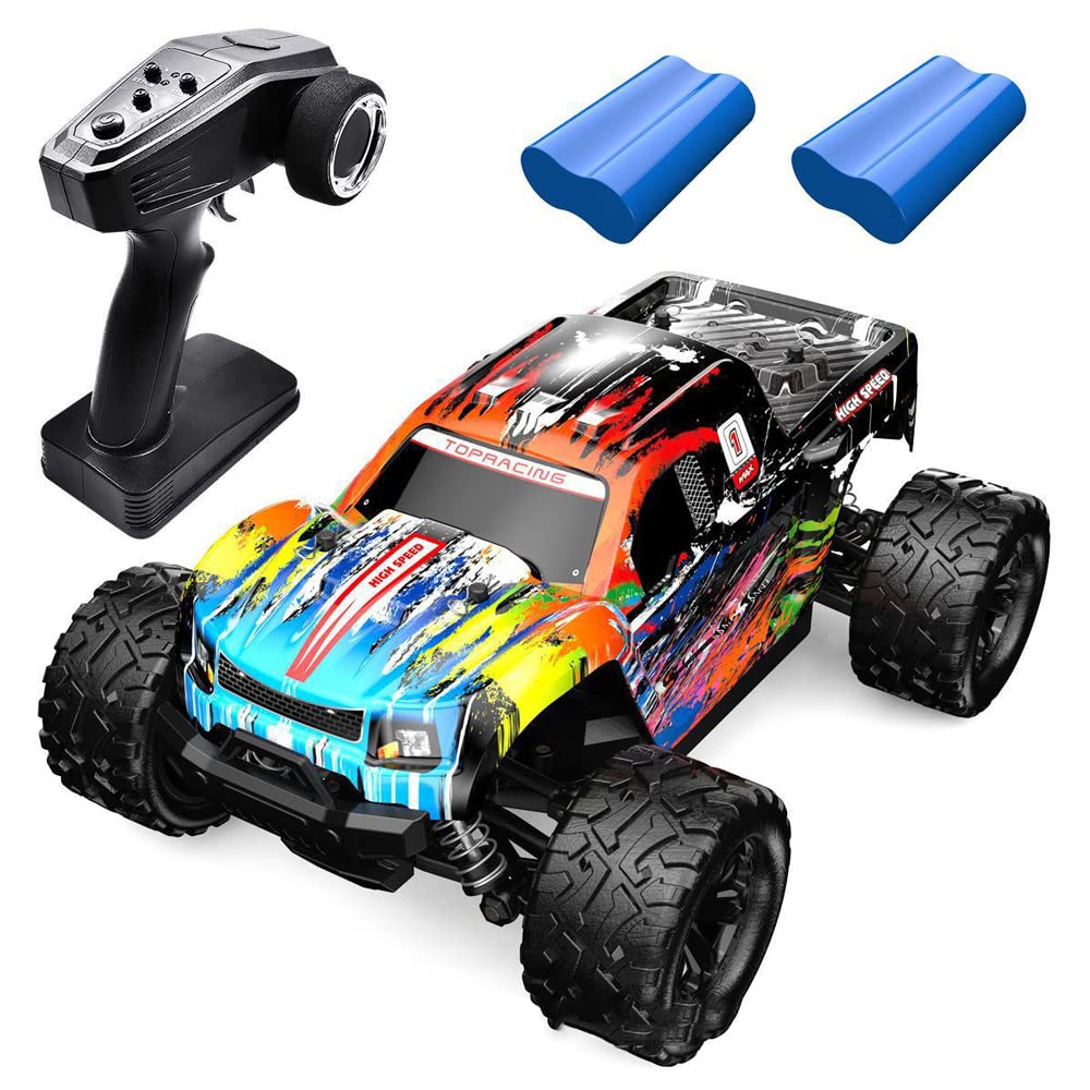 ZAVEIOP 1/18 Scale 4WD High-Speed Remote Control Car - 40km/h Off-Road RC Truck with 2 Batteries | Mountain Climbing, Big Foot Design | Best Gift for Teens & Adults | Perfect for Outdoor Racing, Backyard Adventures & Off-Road Challenges