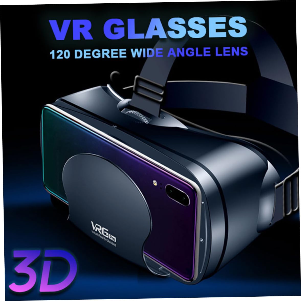 VR Glasses Virtual Reality Headset - Full Screen Immersive Wide-Angle VR Goggles for 5-7 Inch Smartphones with Bluetooth Remote Control - Perfect for Gaming, Movies & Virtual Travel Experiences