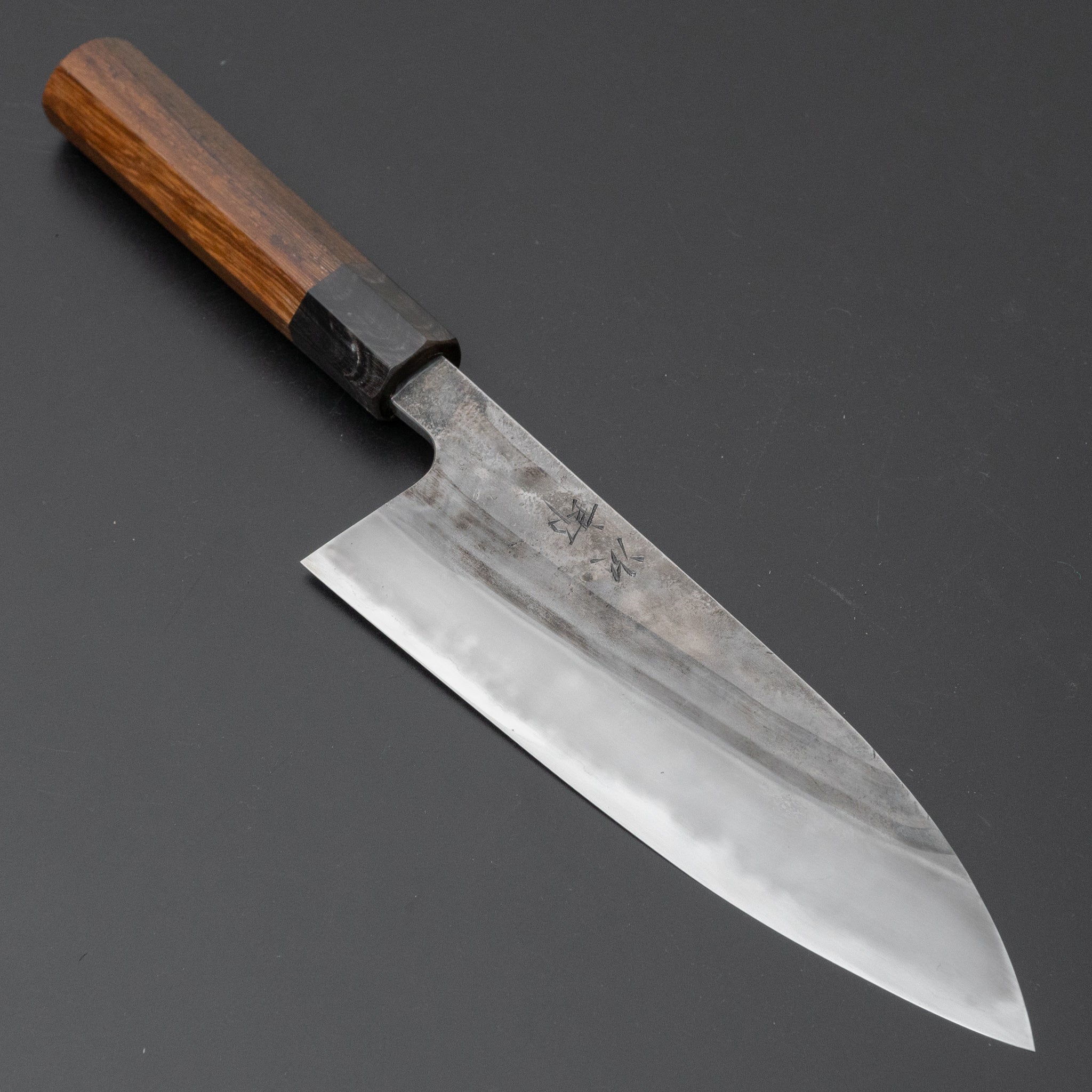 Jiro Tsuchime Wa Santoku Knife 180mm - Premium Japanese Chef Knife with Taihei Tagayasan Handle (#526) - Perfect for Slicing, Dicing & Chopping Vegetables, Meat & Fish
