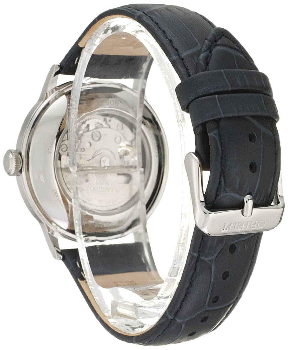 ORIENT Classic Mechanical 'Bambino' Open Heart Convex Dial Midnight Blue Watch RA-AG0005L - Elegant Dress Watch for Men, Perfect for Business, Formal Occasions & Special Events