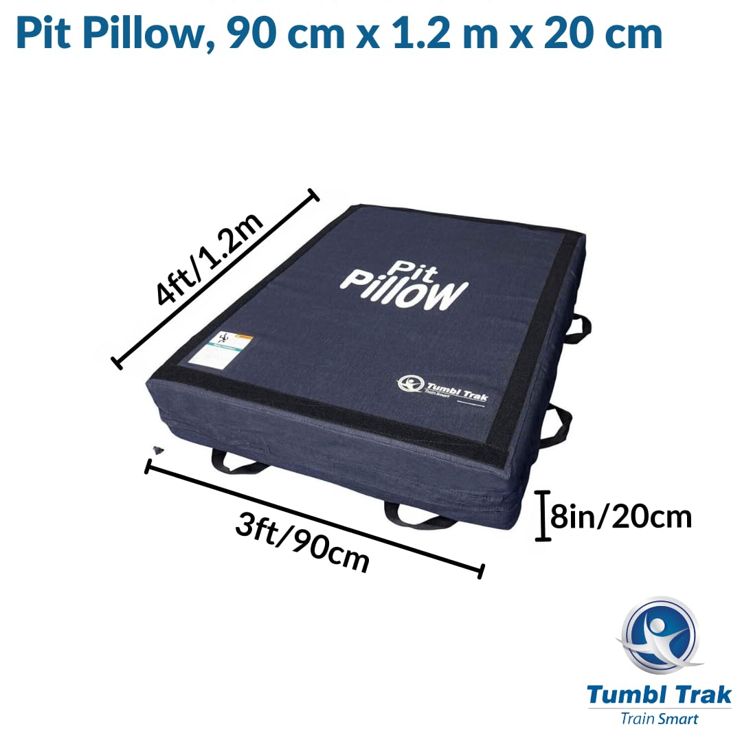 Tumbl Trak Pit Pillow Soft Mat with Denim Cover - Gymnastics Training Mat for Home & Gym Use - Perfect for Tumbling, Cheerleading & Yoga Practice