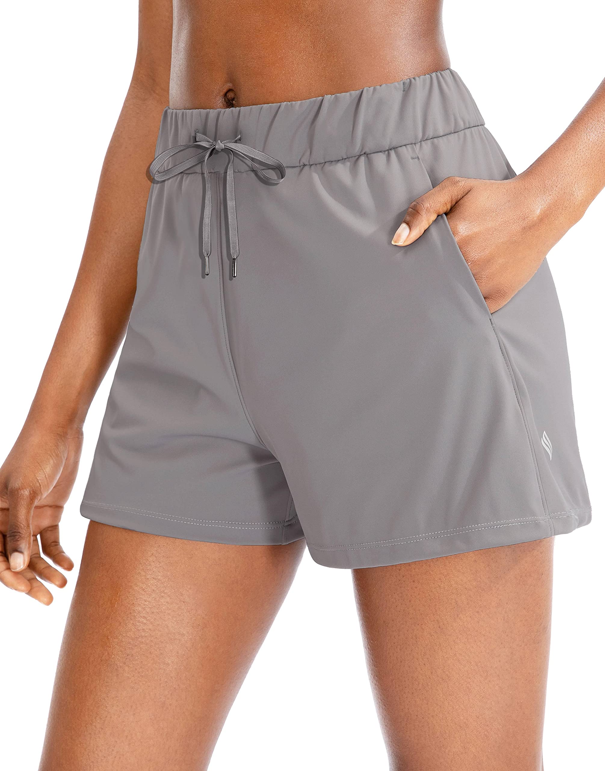 SANTINY Women's 2.5'' Lounge Shorts - Comfortable Workout, Hiking, Running & Casual Athletic Shorts with Pockets - Perfect for Gym, Yoga, Travel & Everyday Wear