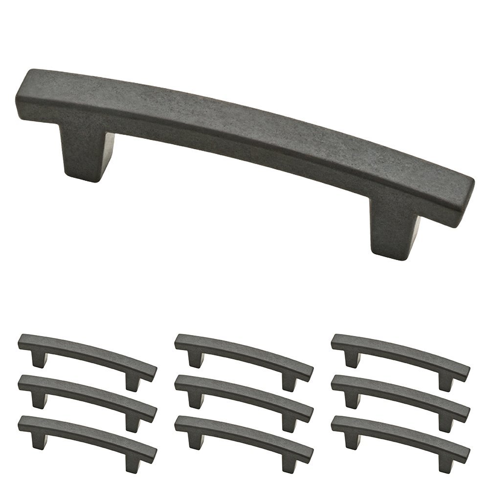 Franklin Brass Pierce 10-Pack Cabinet Handles - 3 Inch Hole Center Soft Iron Kitchen Drawer Pulls - Dresser & Furniture Hardware P29519K-SI-B - Perfect for Kitchen Cabinets, Bathroom Vanities & Bedroom Dressers