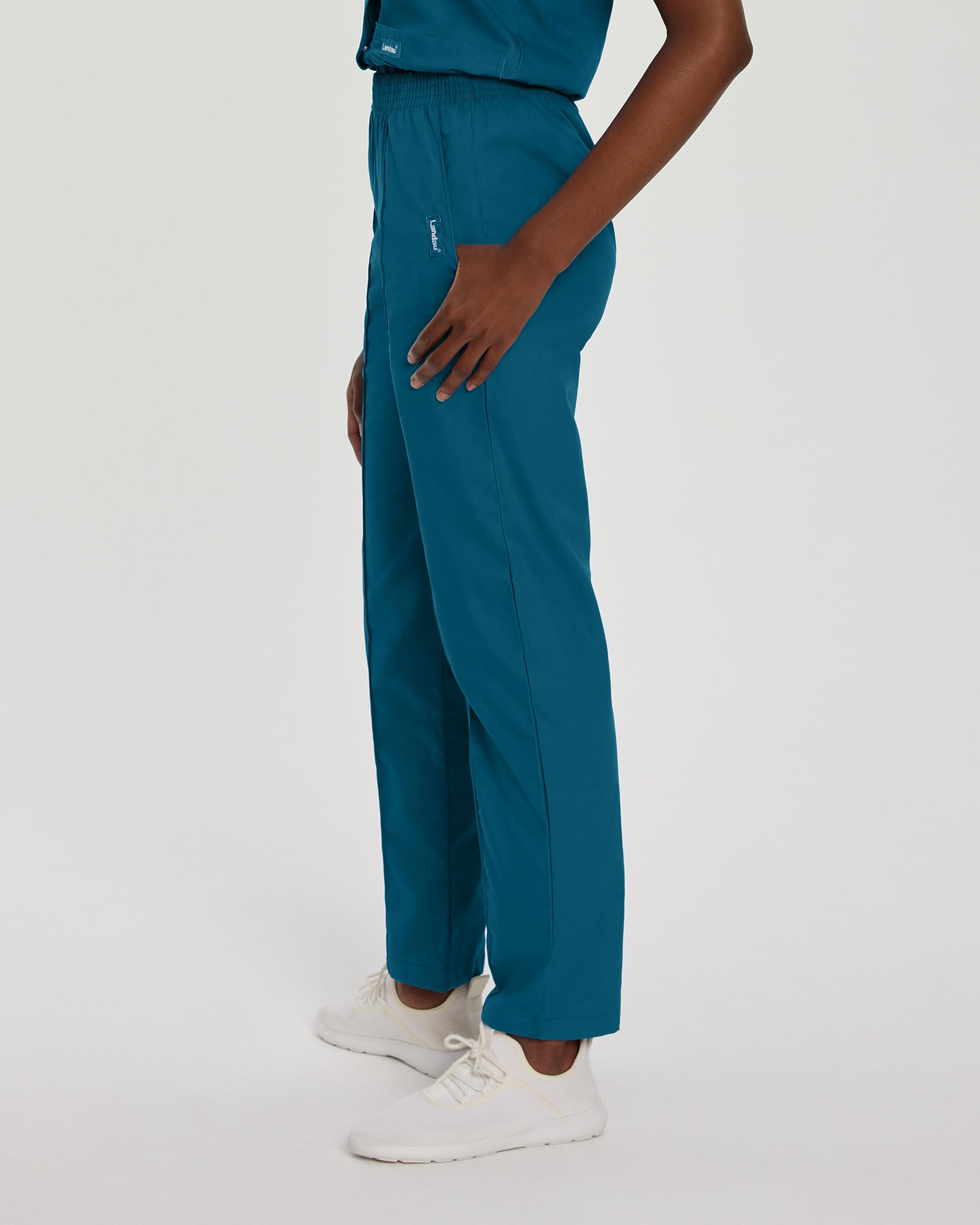 Landau Essentials 8320 Caribbean Blue Scrubs - Comfortable Medical Uniform for Nurses & Healthcare Professionals - Perfect for Hospitals, Clinics & Dental Offices