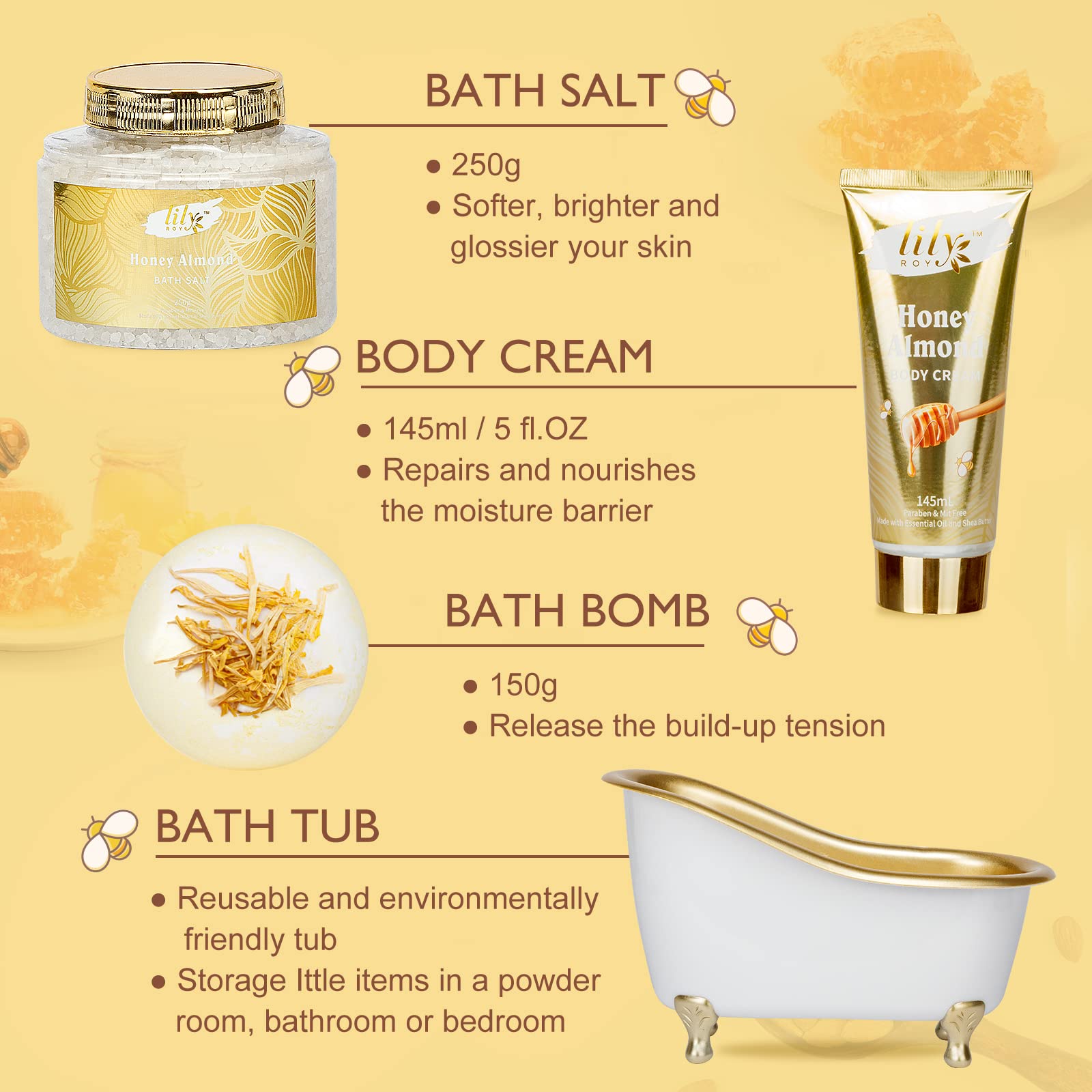 Luxury Spa Gift Set for Women - Bath & Body Care Kit with Essential Oils, Bath Bombs & Moisturizers - Perfect Valentine's Day, Mother's Day, Birthday & Christmas Gifts - Relaxing Home Spa Experience for Self-Care & Pampering