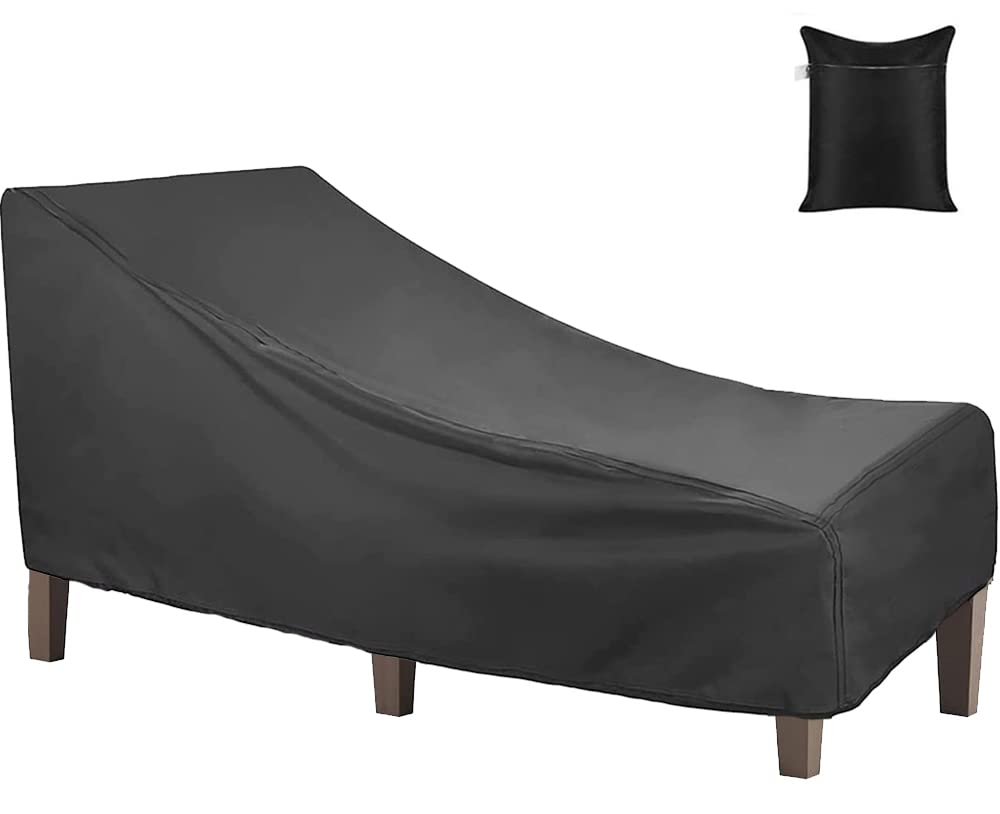 Waterproof Outdoor Chaise Lounge Chair Cover - Dustproof Recliner Protector for Patio, Garden & Yard - Durable Furniture Cover for Bench & Chaise Longue (1pc) - Perfect for Sun, Rain & Snow Protection
