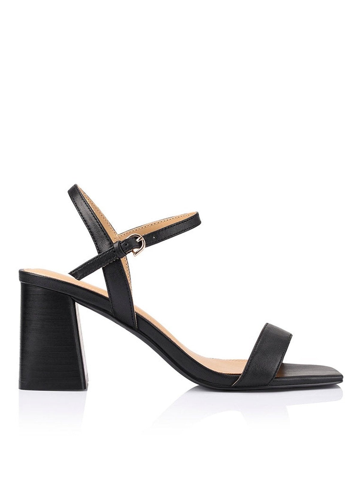 Stylish Black Leather Steele Heeled Sandals for Women - Comfortable Summer Wedge Shoes for Beach, Party & Casual Outings