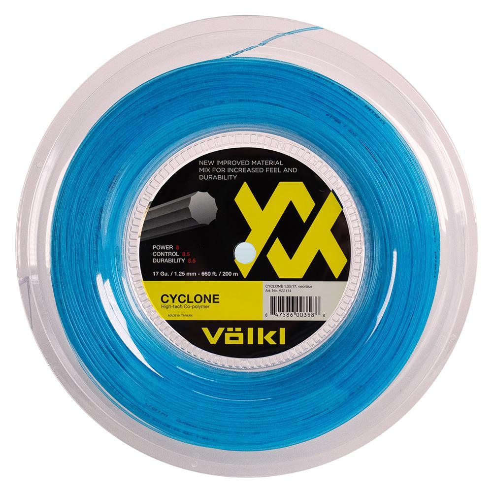 Cyclone 17g Tennis String Reel - Neon Blue | High-Performance Polyester String for Tennis Rackets | Perfect for Competitive Play & Training Sessions