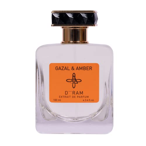 D'RAM Long-Lasting Body Perfume for Women & Men - 100ml Eau de Parfum with Gazal & Amber Scent - All Day Fresh Fragrance for Work, Date Night & Special Occasions