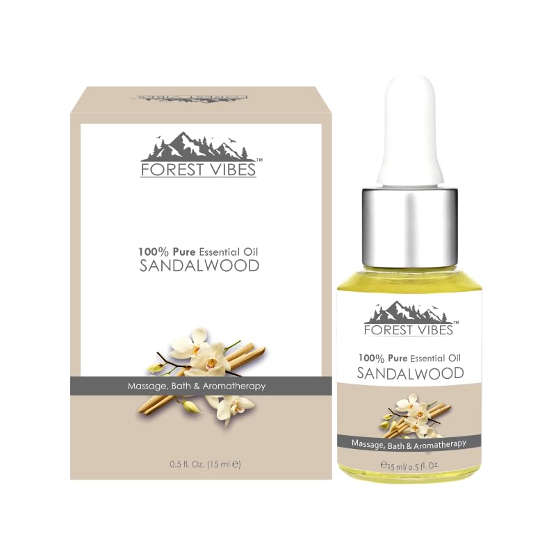 Pure Sandalwood Essential Oil for Massage, Bath & Aromatherapy - 100% Natural Stress Relief & Relaxation | Perfect for Diffusers, Skincare & Meditation | Laam Herbals Premium Therapeutic Grade Oil
