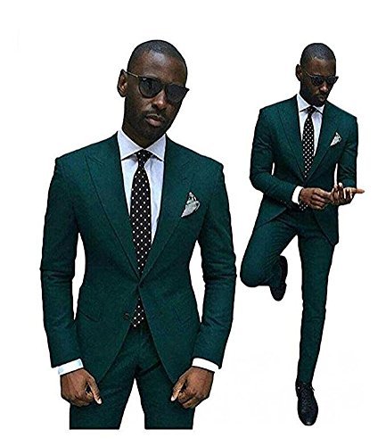 Stylish Green Slim Fit 2-Piece Wedding Suit for Men | Groom Tuxedo & Business Attire | Perfect for Weddings, Prom & Formal Events