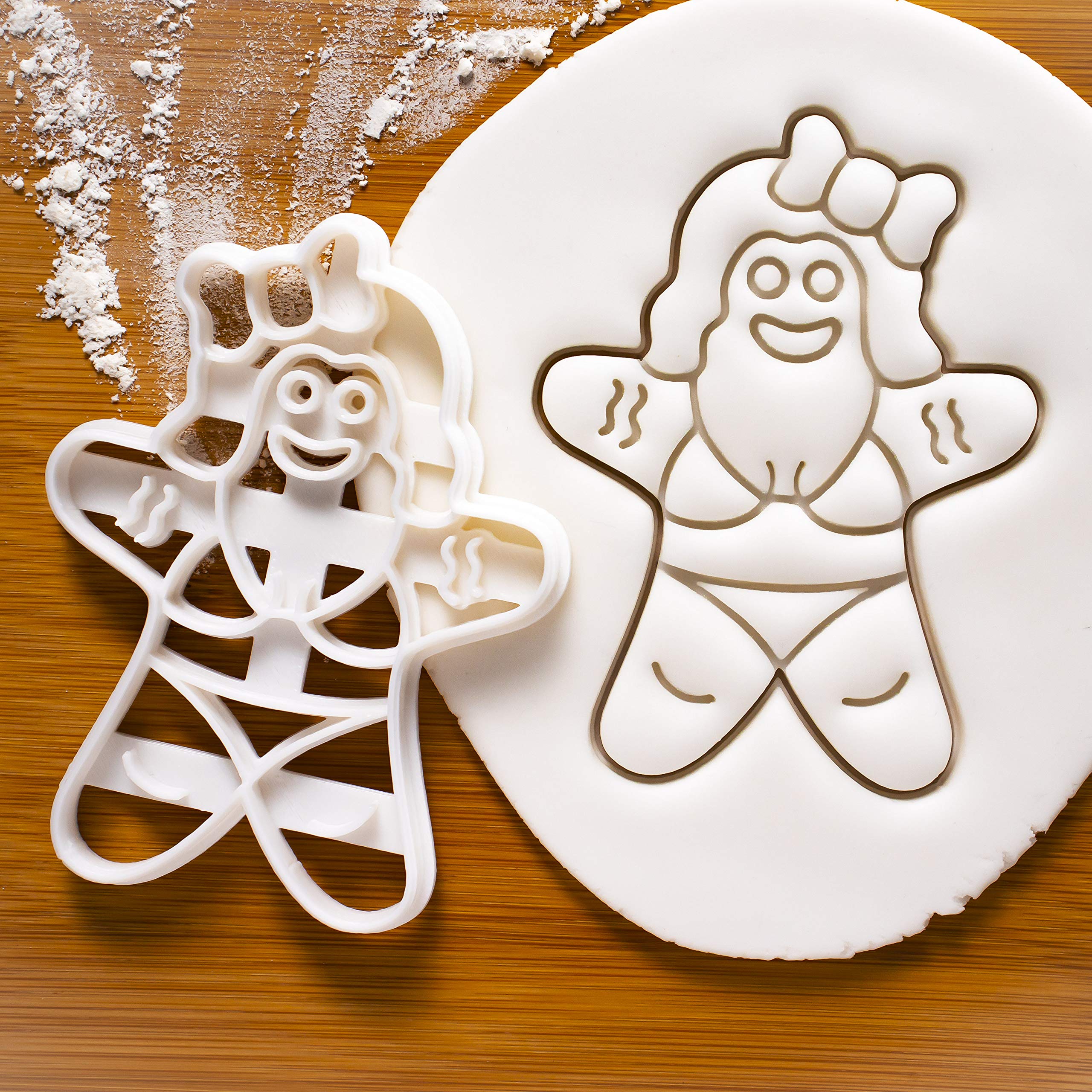 Gingerbread Woman Cookie Cutter - Summer Bikini Design - 1 Piece Stainless Steel Baking Tool for Holiday Cookies, Christmas Decorations & Beach Party Desserts - Bakerlogy