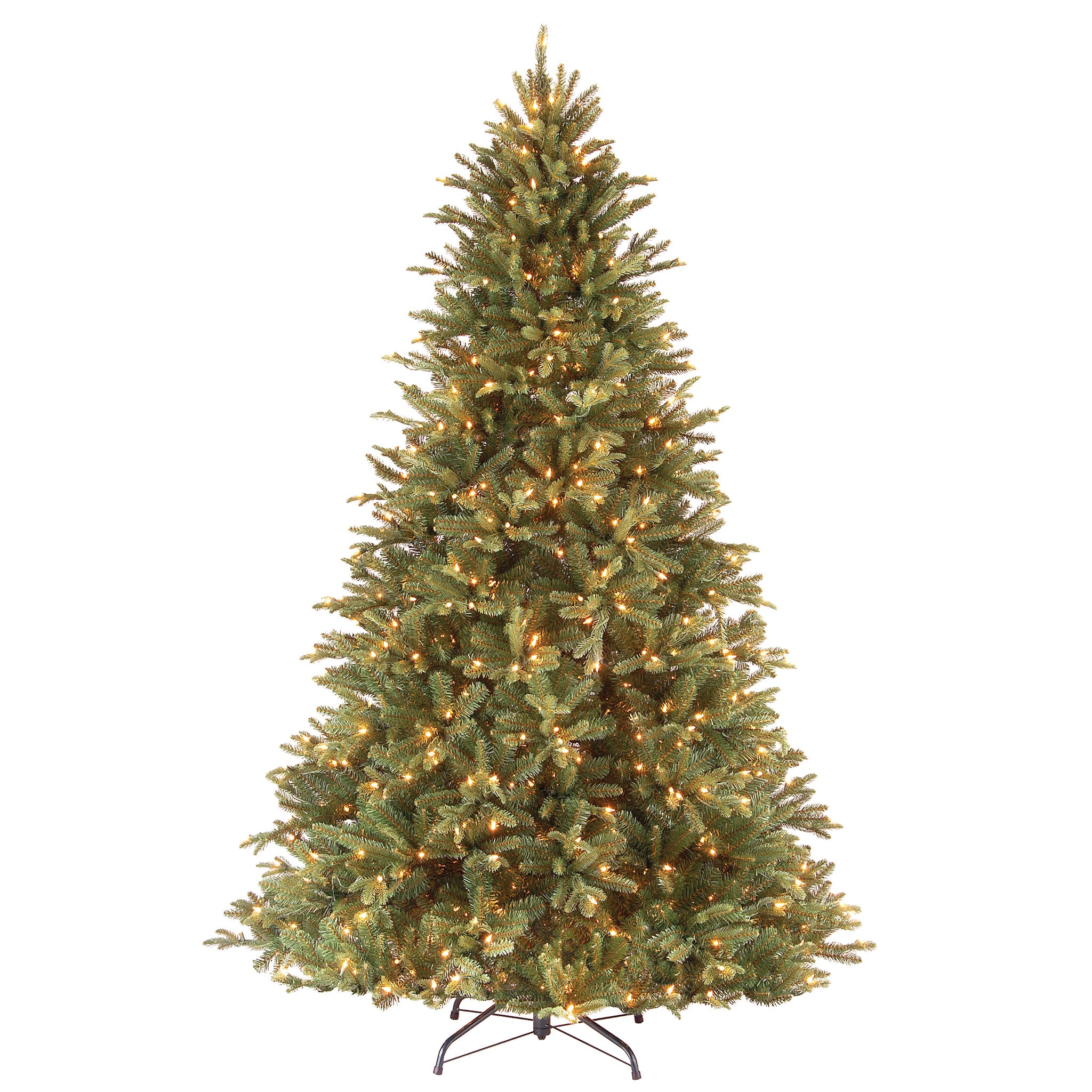 7.5 ft Pre-Lit Tiffany Fir Artificial Christmas Tree with 500 Clear LED Lights - Perfect for Living Room, Office, and Holiday Decorations