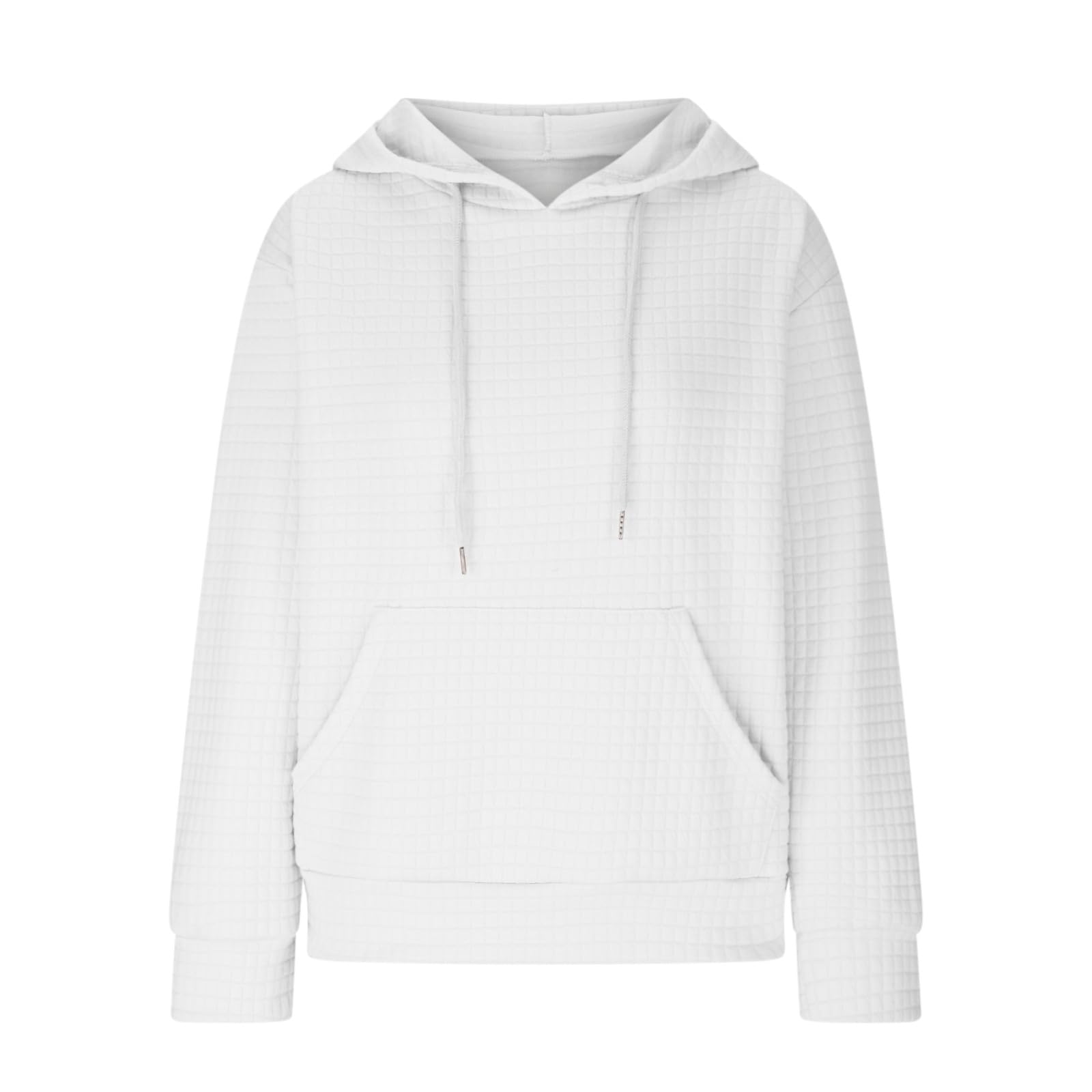 2024 Trendy Oversized Waffle Knit Hoodies for Women - Cute Cat Graphic Long Sleeve Drawstring Sweatshirts | Cozy Pullover Tops for Casual Outings, Lounge Wear & Street Fashion