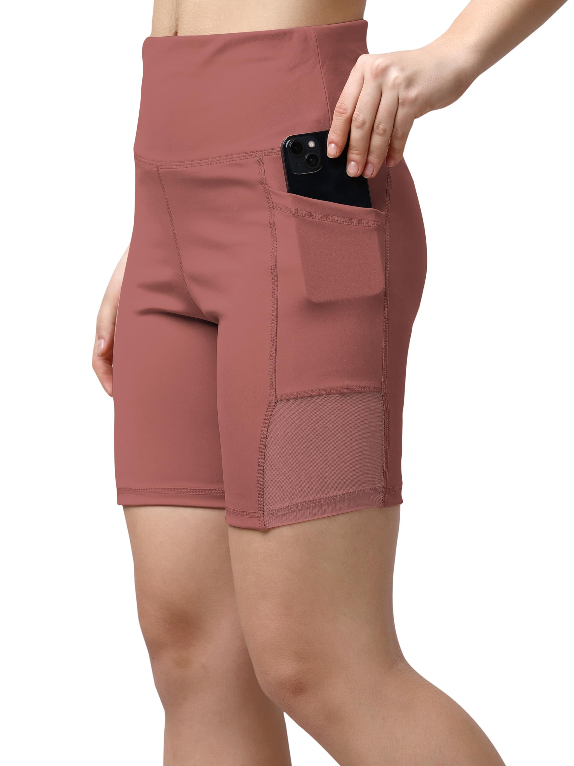 Mehrang Women's High-Waisted Yoga Shorts - Tummy Control Workout Shorts for Running, Cycling & Gym | Stretchy Athletic Shorts for Women | Perfect for Yoga, Exercise & Casual Wear