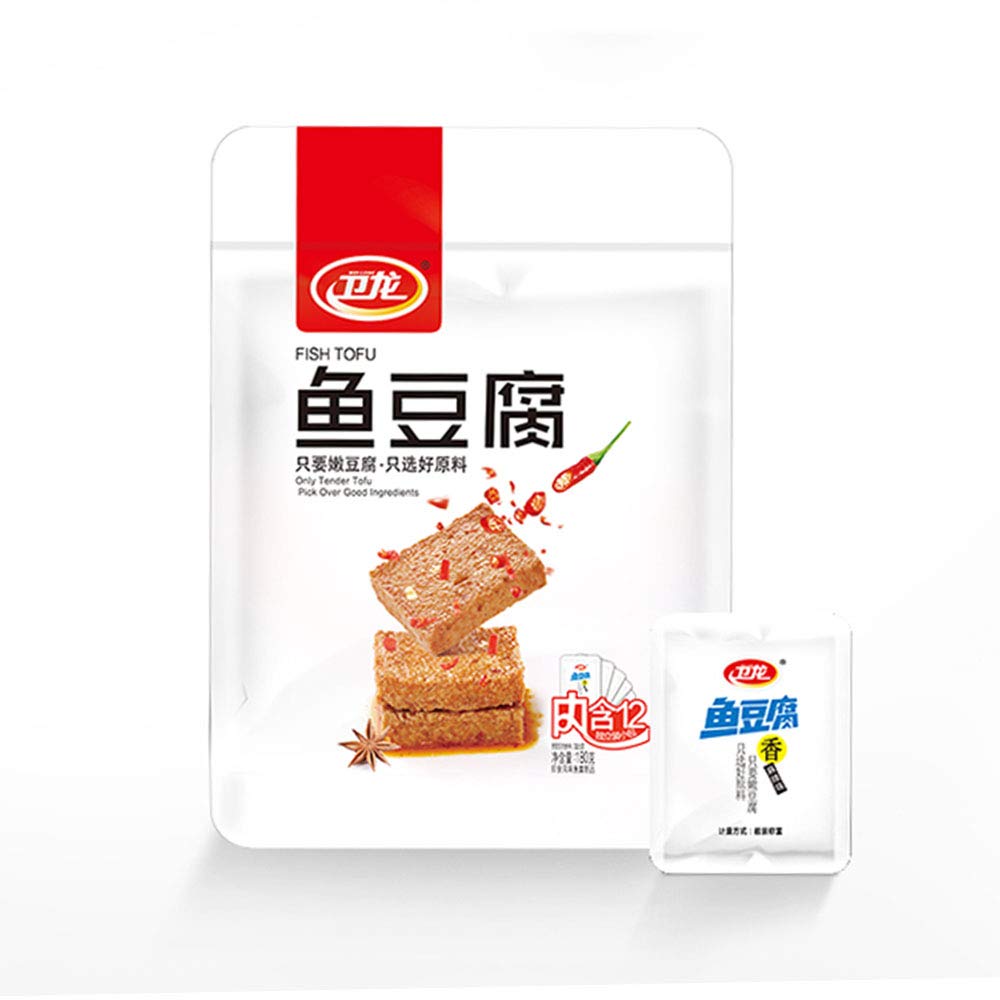 Spicy Weilong Fish Tofu Snack 180g - Dried Bean Curd with Fiery Fish Flavor - Perfect for Office Snacking, Movie Nights & Road Trips