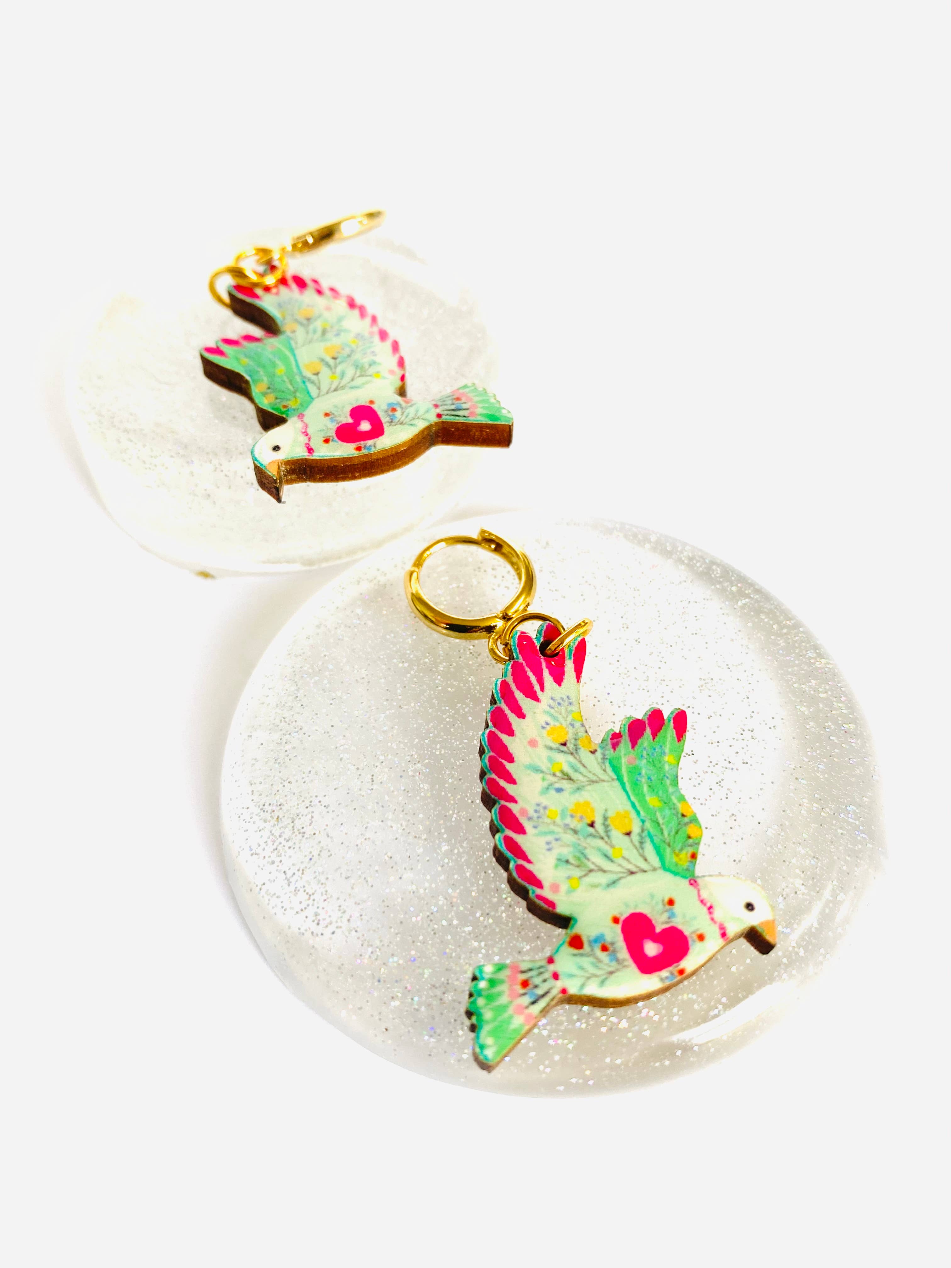 Elegant Bird in Flight Earrings by Rosie Rose Parker - Sterling Silver Dangle Earrings for Women - Perfect Gift for Nature Lovers & Boho Jewelry Enthusiasts