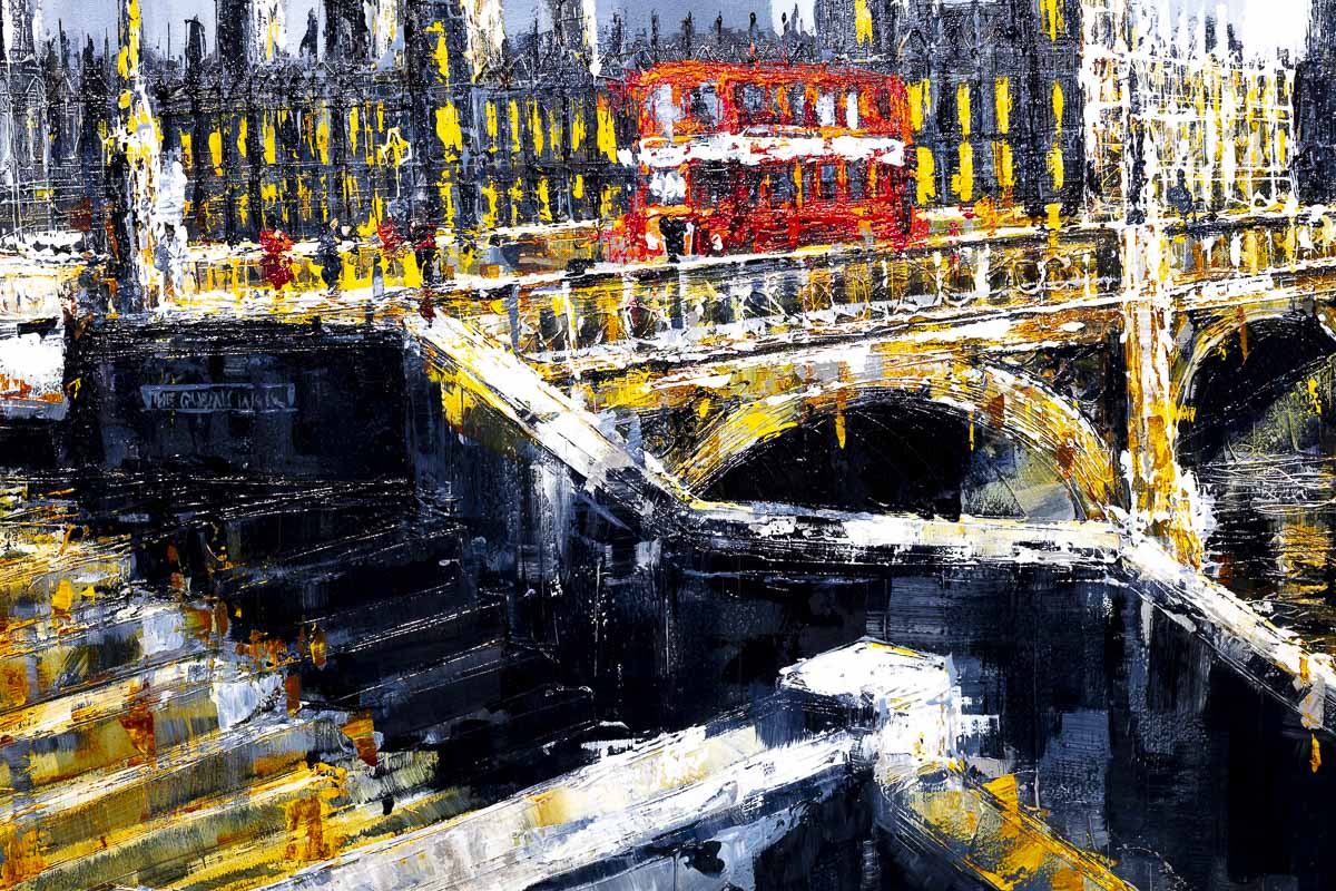 Across the Thames Original Handmade London Souvenir - Perfect Gift for Travel Lovers & Home Decor