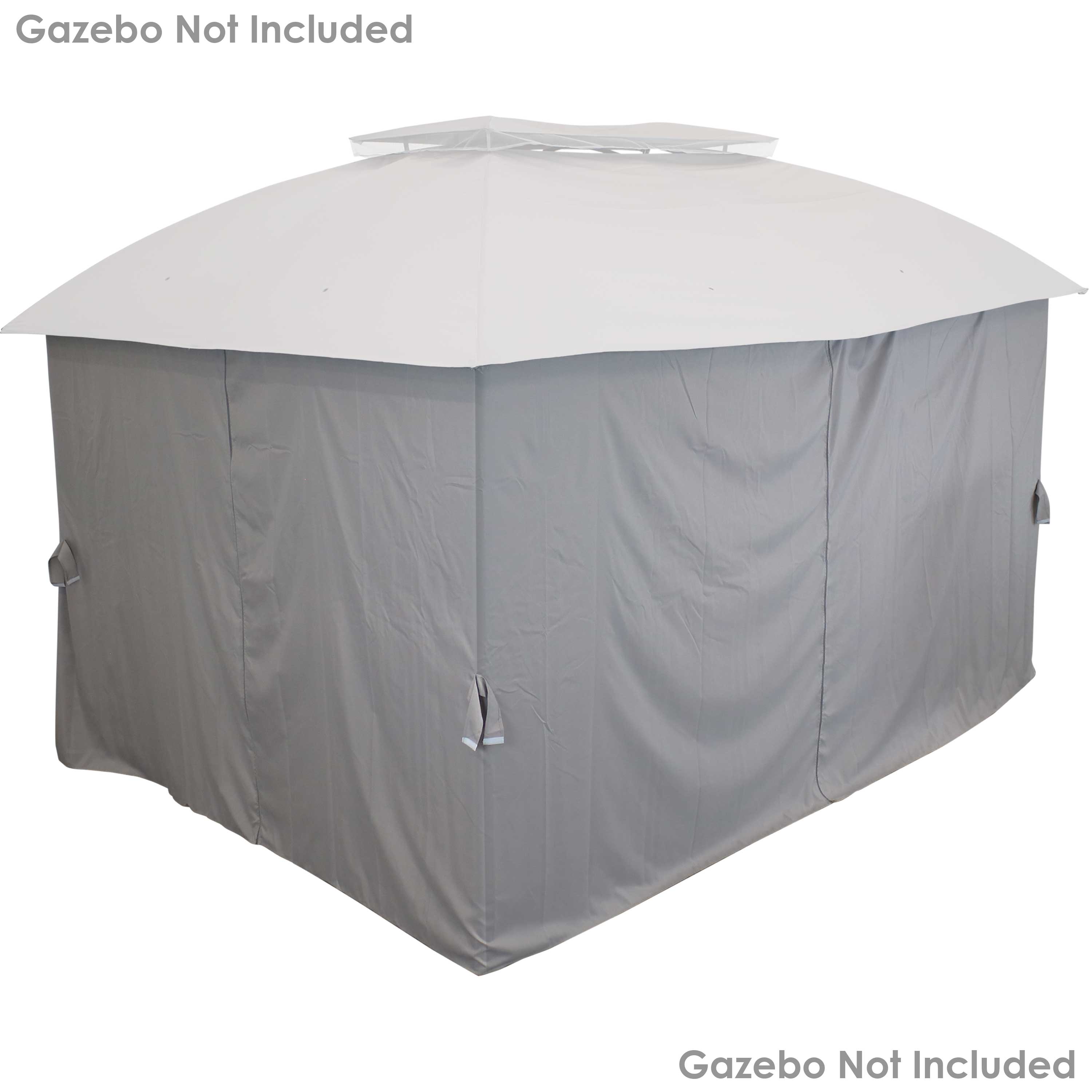 10' x 13' Outdoor Gazebo with 4 Polyester Sidewalls - Waterproof Patio Canopy for Backyard, Garden & Poolside Relaxation