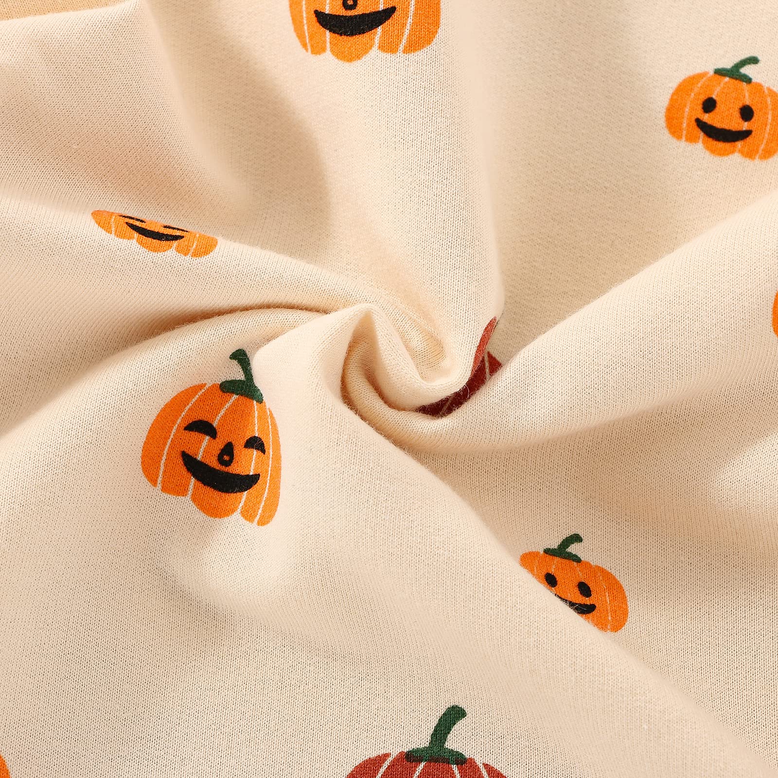 Halloween Pumpkin Sweatshirt & Bubble Romper Outfit for Toddler Baby Boys & Girls - Cute Oversized Onesie for Fall Festivities & Photo Shoots