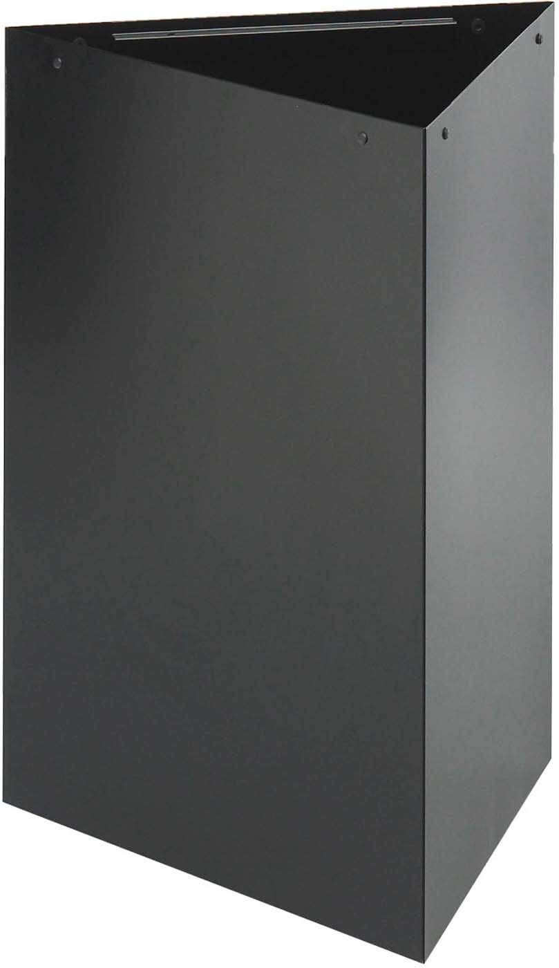 Trifecta® 15 Gallon Black Recycling Trash Can with Base - 26H Height for Kitchen, Office & Outdoor Waste Management [9550BL]