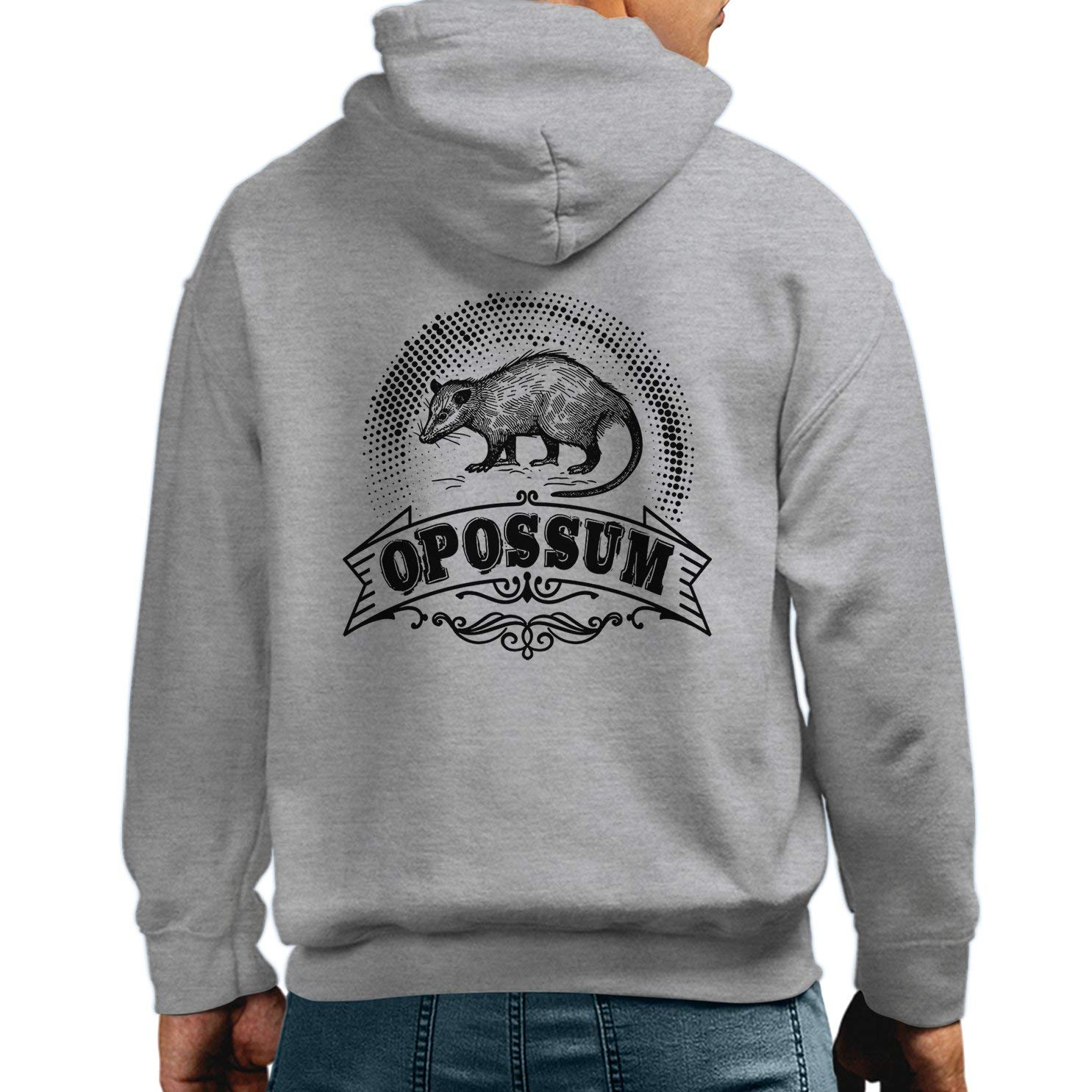 Stylish Unisex Opossum Hoodie - Red Animal Print Sweatshirt for Men & Women | Perfect for Casual Wear, Outdoor Activities, and Wildlife Enthusiasts