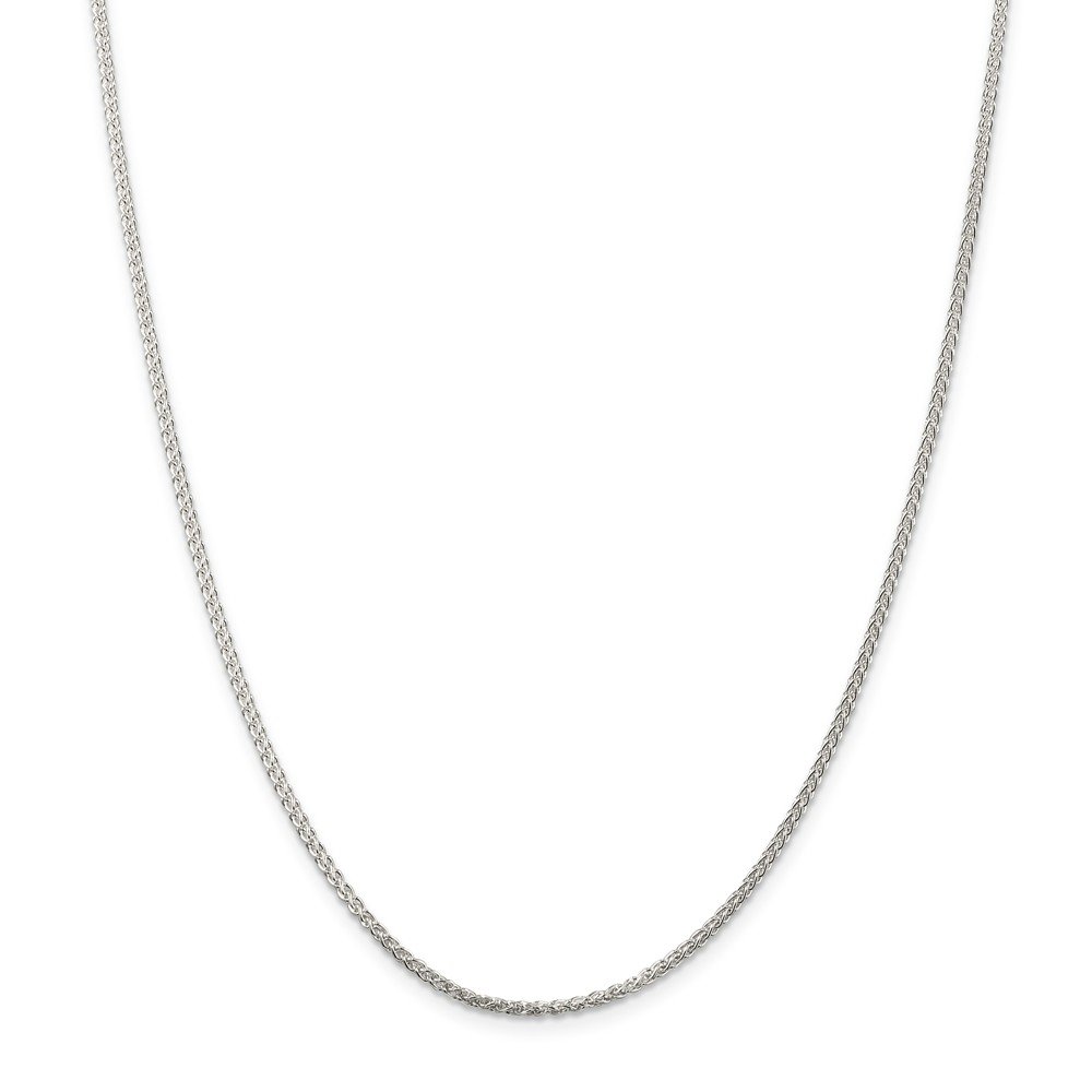 925 Sterling Silver 1.75mm Round Spiga Chain Necklace with Lobster Clasp - Dainty Layering Necklace for Women, Perfect for Everyday Wear & Gift Giving