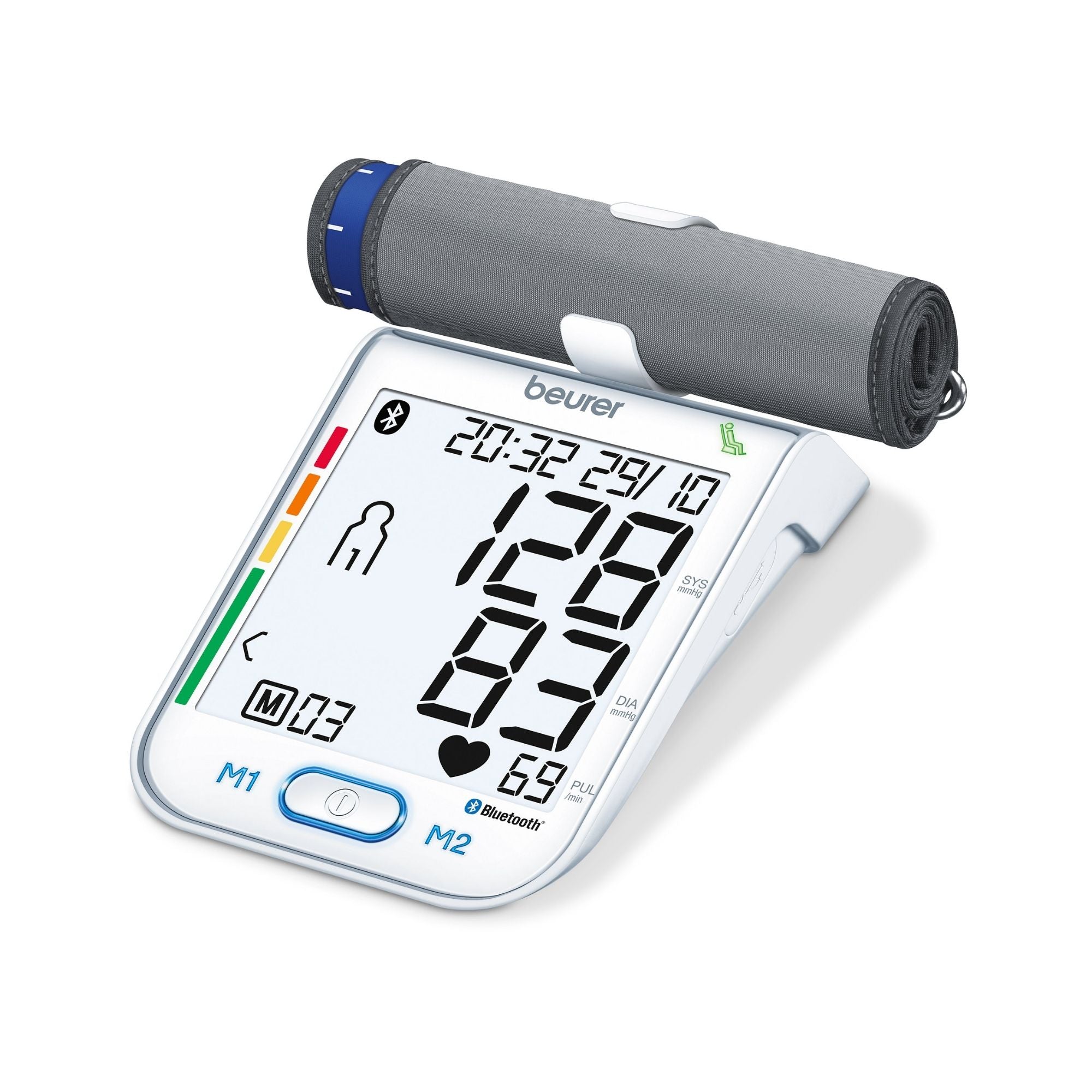 Beurer BM 77BT Bluetooth Upper Arm Blood Pressure Monitor - Wireless Digital BP Machine for Home Use with Smartphone App Connectivity - Ideal for Health Tracking & Heart Care