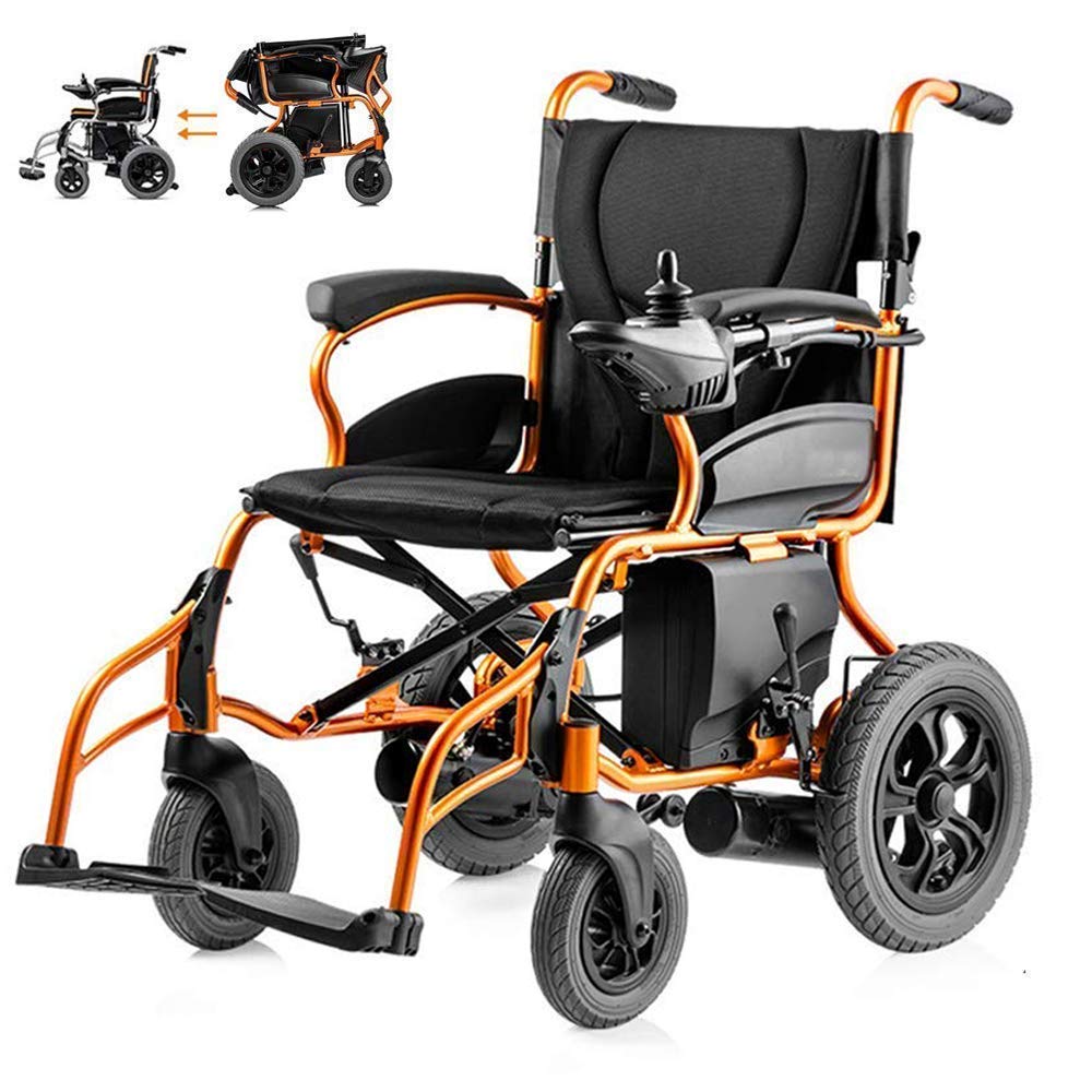 ZCYXQR Compact Folding Electric Wheelchair for Seniors & Disabled - Portable Mobility Scooter for Indoor & Outdoor Use