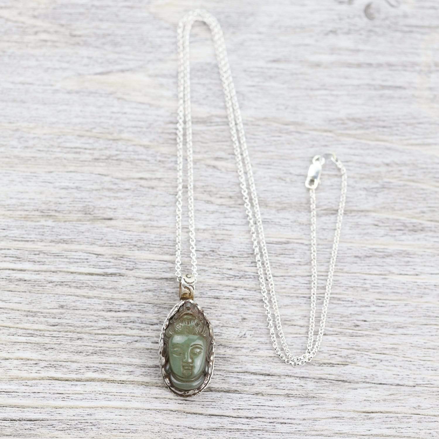 Guanyin Goddess Necklace - Buddhist Pendant for Women, Sterling Silver Protection Amulet, Meditation Jewelry for Peace & Good Fortune | Perfect for Daily Wear, Spiritual Gifts & Mindfulness Practice